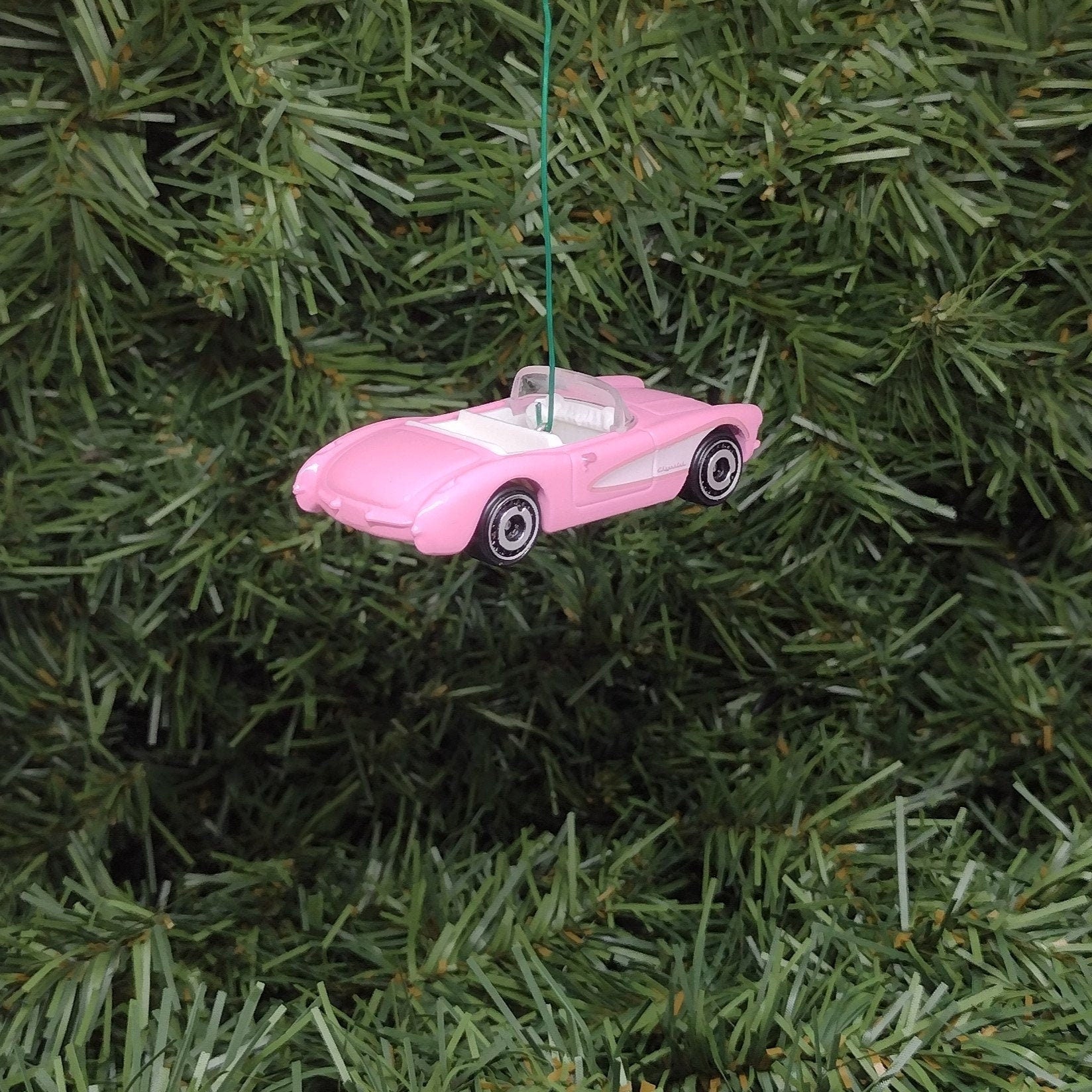 Barbie Corvette Ornament Christmas Gift 2023 Movie Unique Pink Car Xmas Tree Decoration