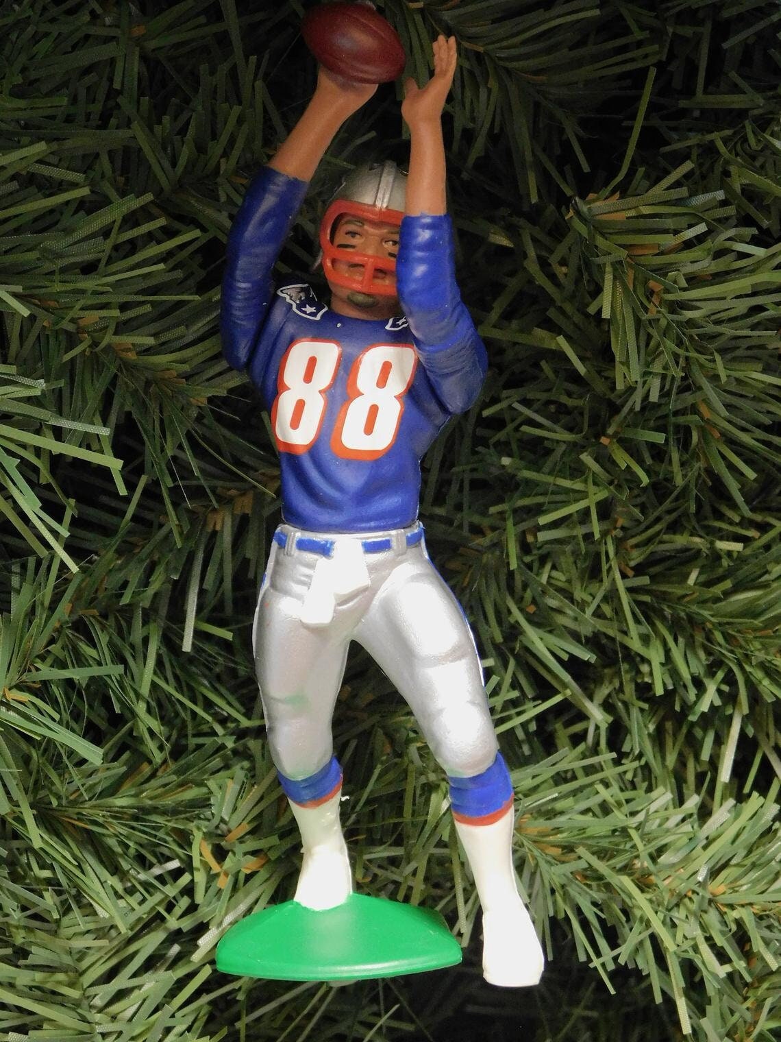 NEW ENGLAND PATRIOTS Christmas ornament Curtis Martin/Ben Coates/Terry Glenn xmas tree nfl football figure unique gift idea Patriot