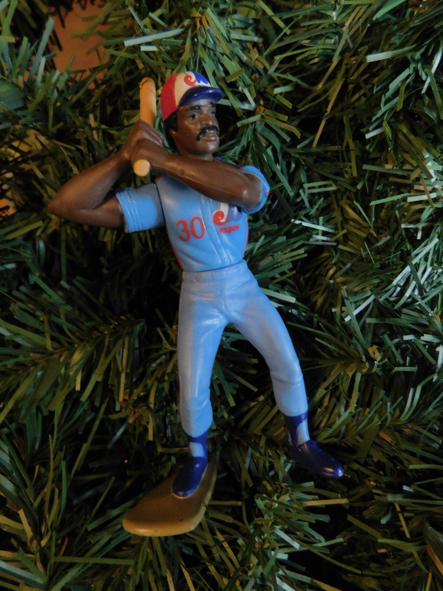 MONTREAL EXPOS Tim &quot;Rock&quot; Raines/Vladimir Guerrero/Cliff Floyd/Grissom Christmas tree ornament MLB baseball xmas figure unique gift idea