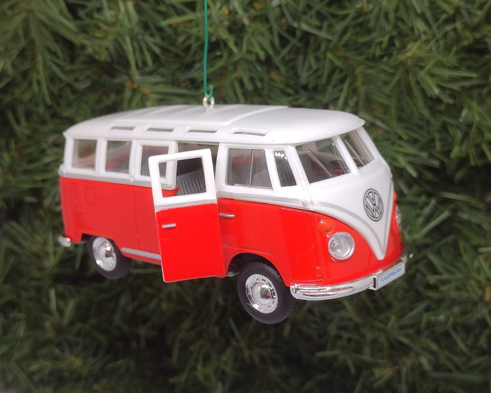 VW Bus Ornament 23 Window Samba Christmas tree decoration fun automotive gift for car enthusiast Volkswagen unique xmas idea