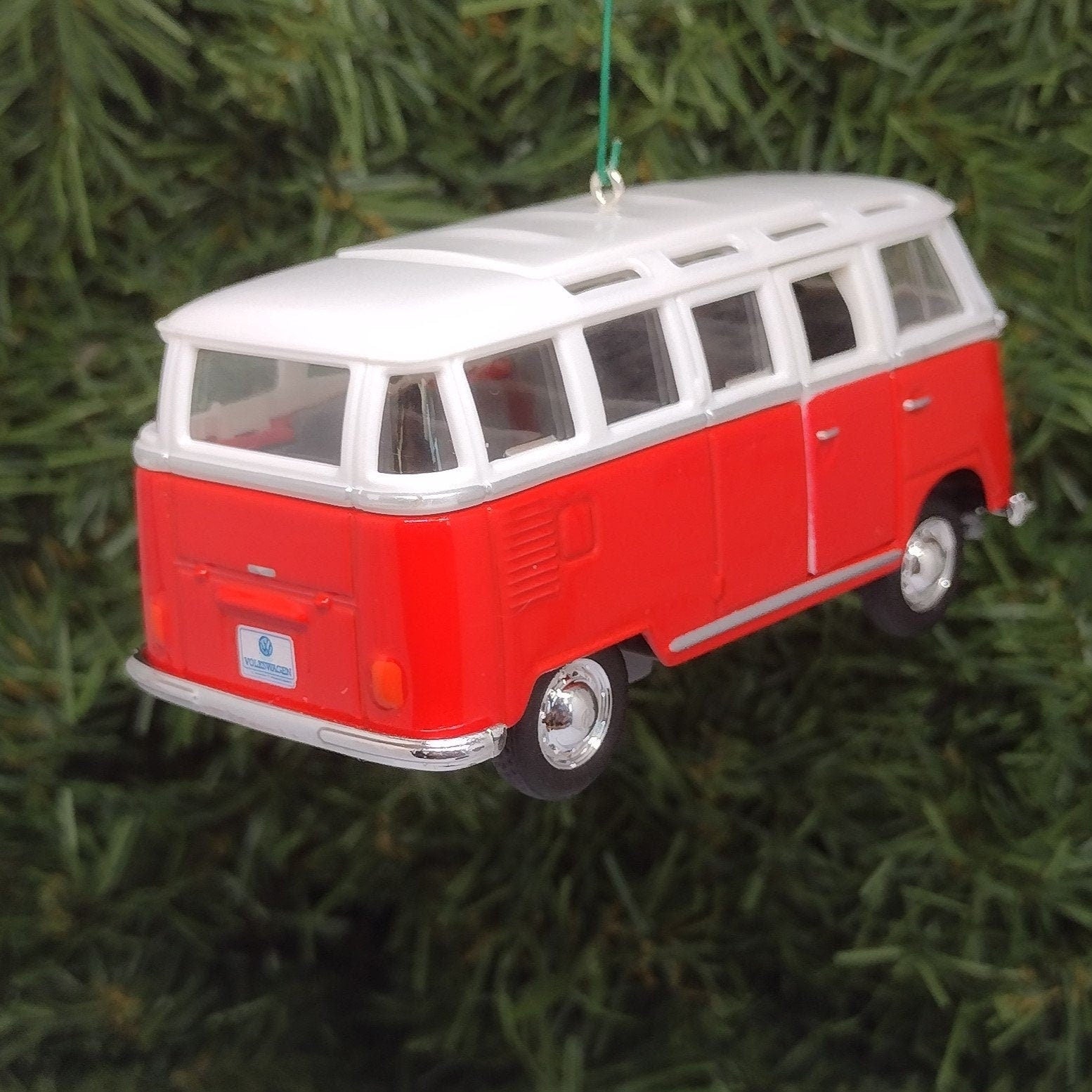 VW Bus Ornament 23 Window Samba Christmas tree decoration fun automotive gift for car enthusiast Volkswagen unique xmas idea