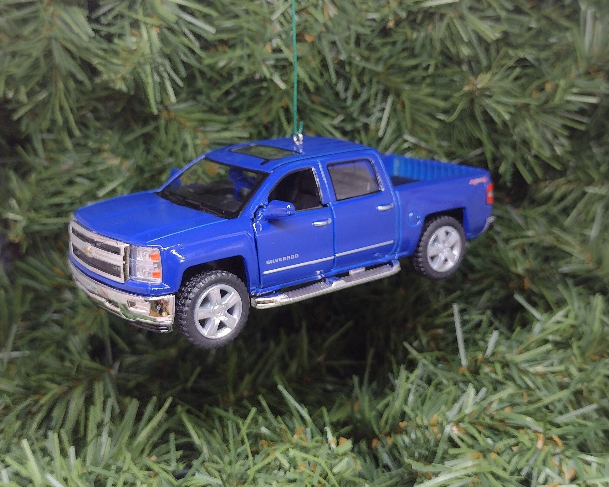 Chevy Silverado Ornament Christmas Tree Decoration Fun Automotive Xmas Gift Idea 5 inches long Chevrolet pickup truck