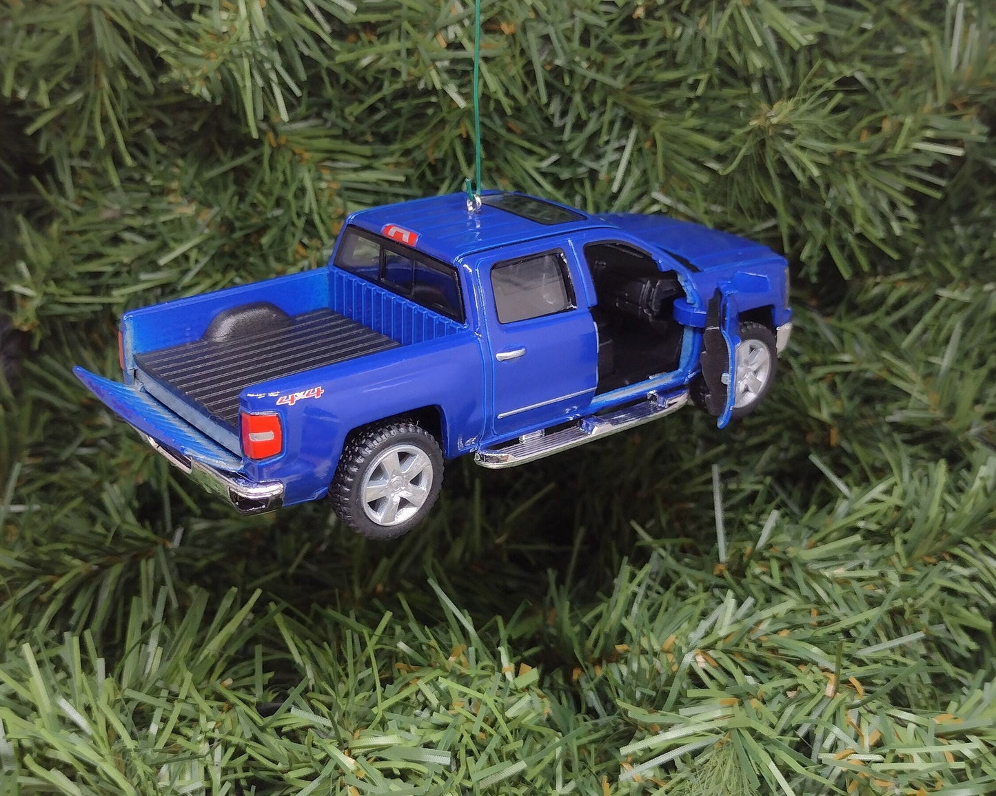 Chevy Silverado Ornament Christmas Tree Decoration Fun Automotive Xmas Gift Idea 5 inches long Chevrolet pickup truck