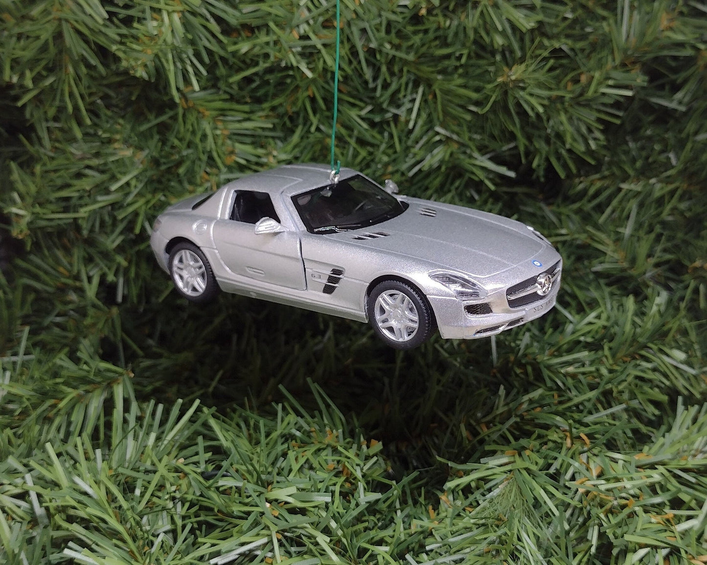 Mercedes SLS AMG Ornament Christmas Tree Decoration Fun Automotive Xmas Gift Idea 5 inches long 2010-2015