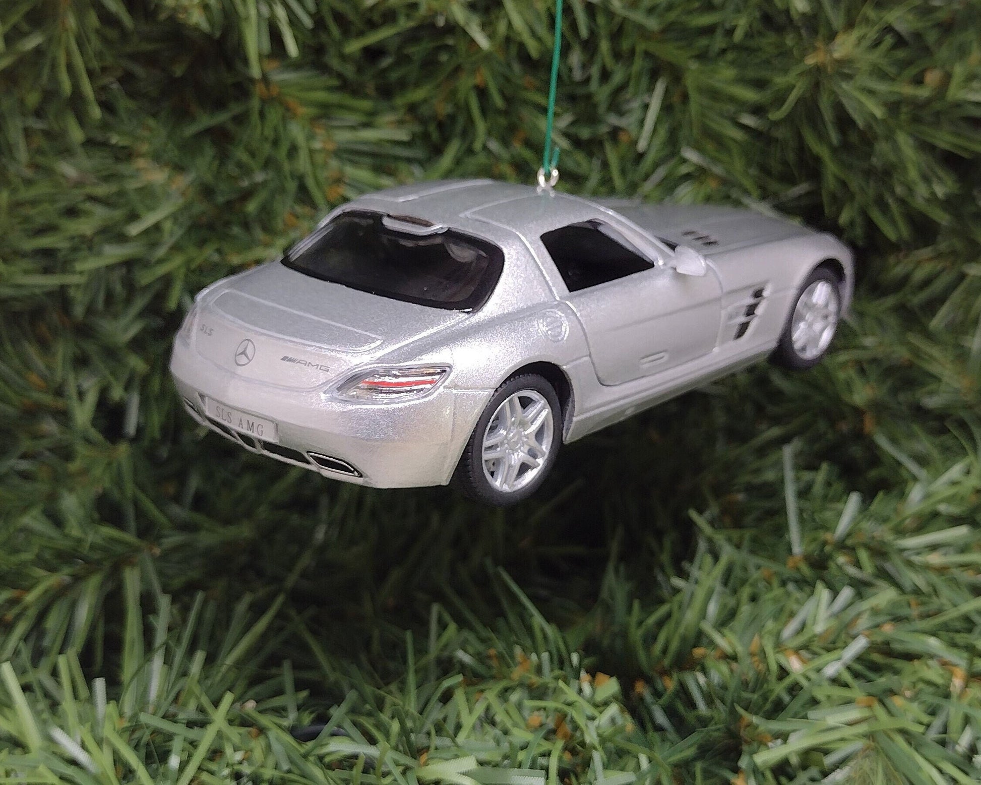 Mercedes SLS AMG Ornament Christmas Tree Decoration Fun Automotive Xmas Gift Idea 5 inches long 2010-2015