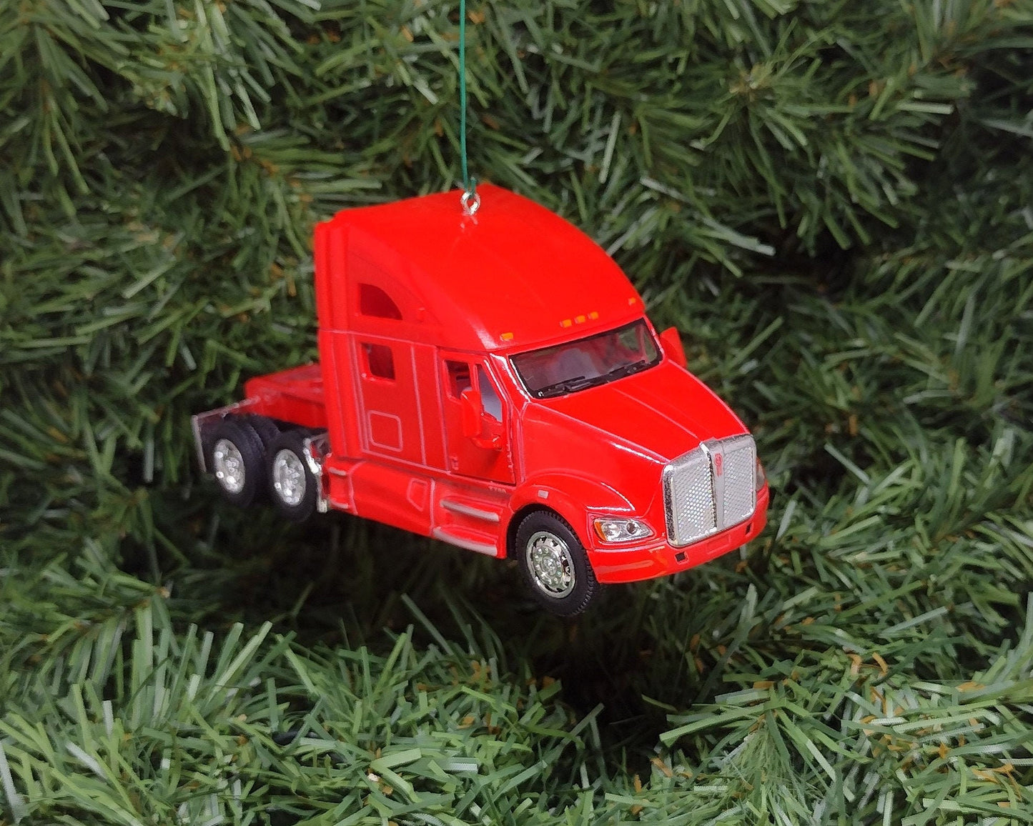 Kenworth Big Rig Ornament Christmas Gift Idea Fun Automotive Xmas tree Decoration 5 inches long Semi Tractor T-700