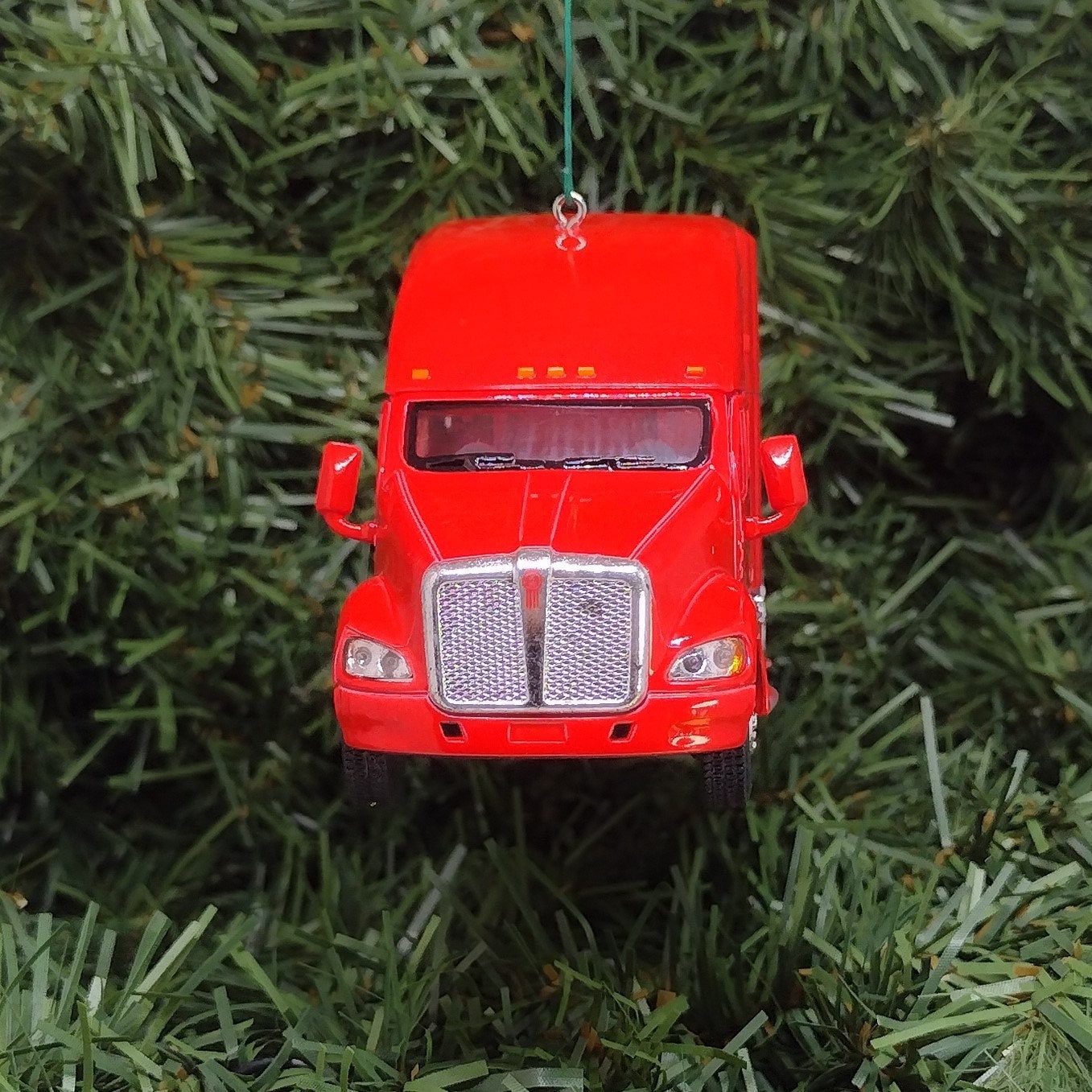 Kenworth Big Rig Ornament Christmas Gift Idea Fun Automotive Xmas tree Decoration 5 inches long Semi Tractor T-700