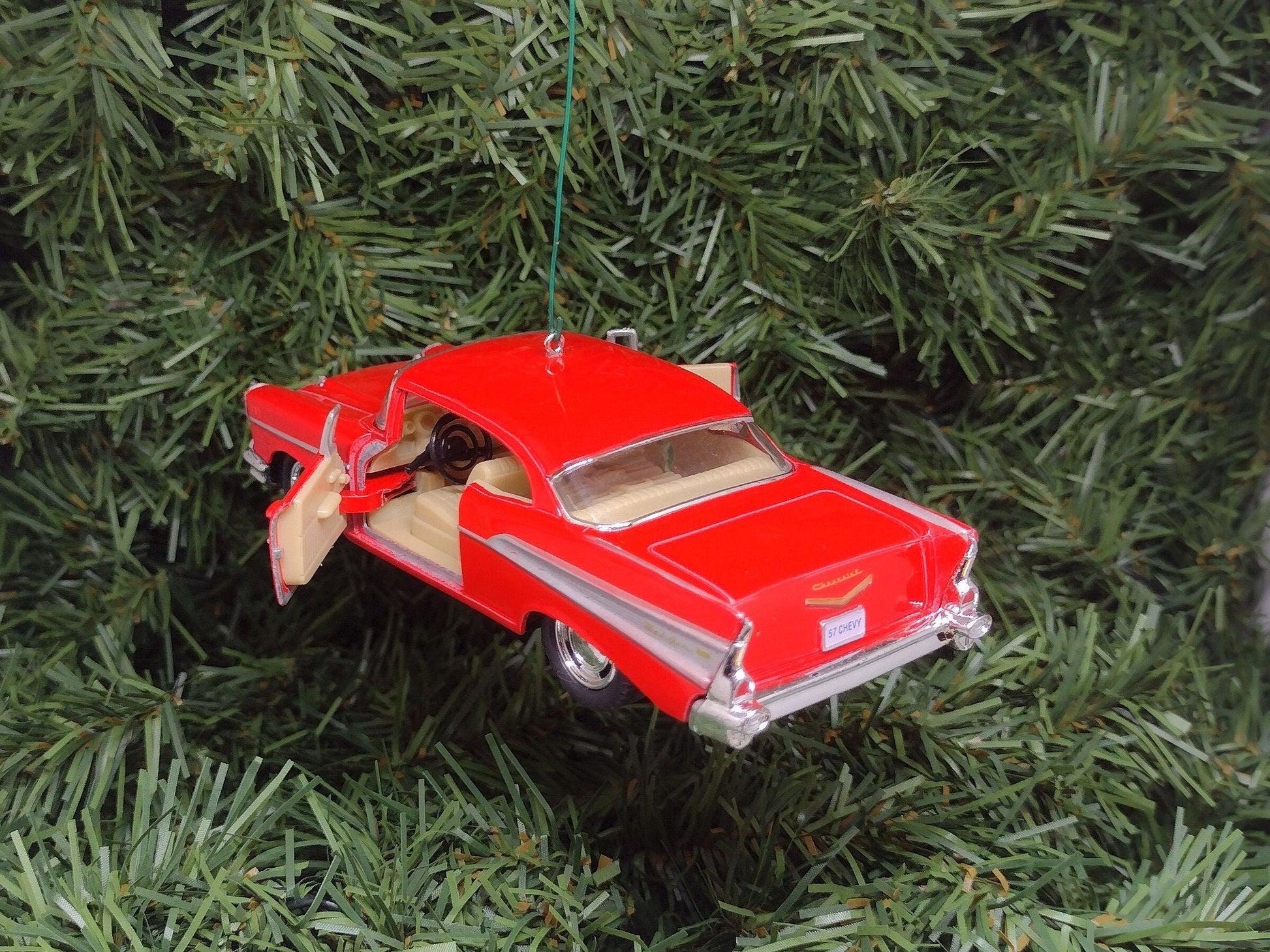 1957 Chevy Bel Air Ornament Christmas Tree Decoration Fun Automotive Xmas Gift Idea 5 inches long Chevrolet