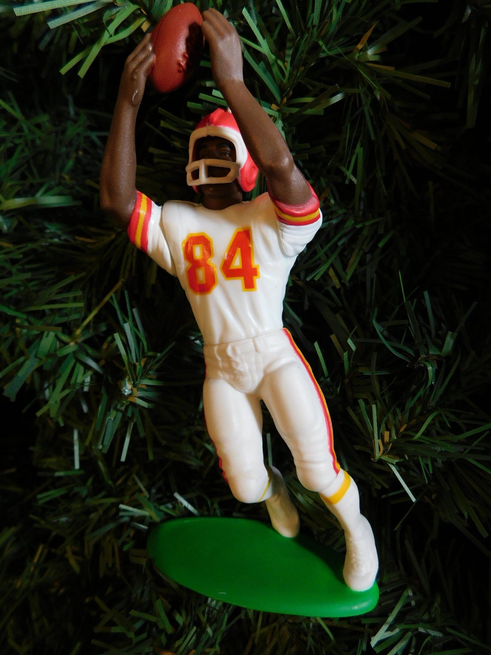 KANSAS CITY CHIEFS Christmas tree ornaments Neil Smith/Dale Carter/Marcus Allen/Elvis Grbac/Willie Davis xmas nfl football figure gift