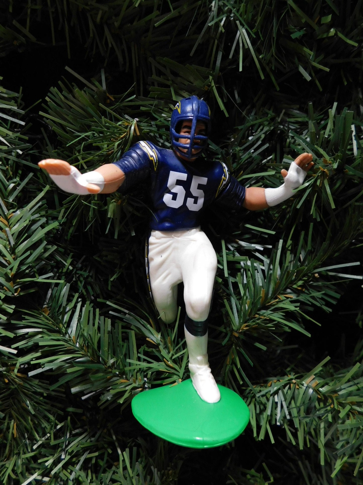 LOS ANGELES CHARGERS Christmas tree ornaments Junior Seau/Stan Humphries/Ronnie Harmon xmas nfl football figure unique gift idea San Diego