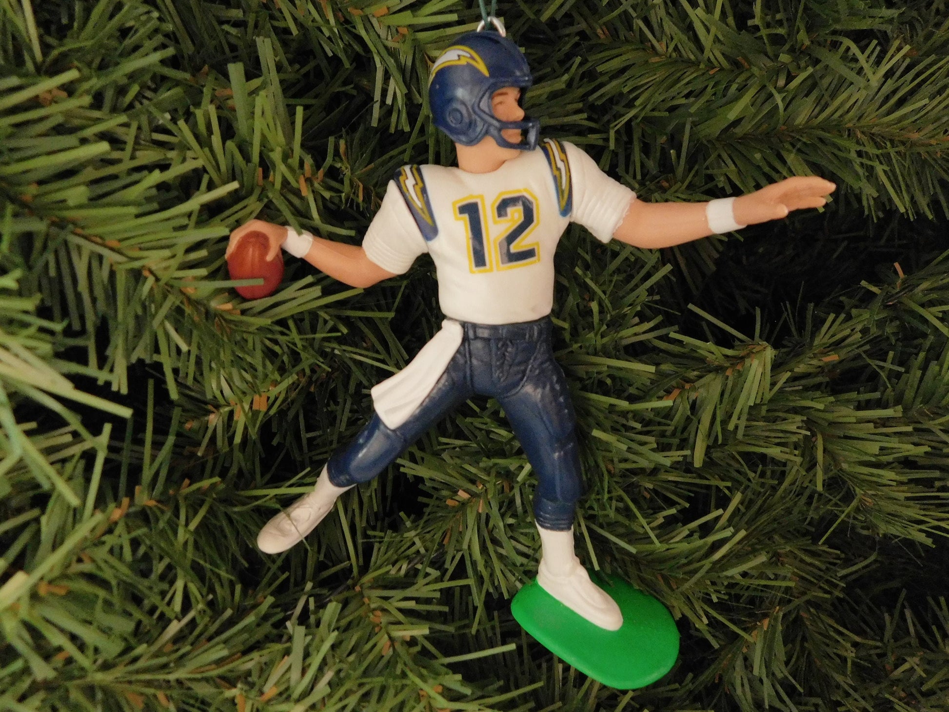 LOS ANGELES CHARGERS Christmas tree ornaments Junior Seau/Stan Humphries/Ronnie Harmon xmas nfl football figure unique gift idea San Diego