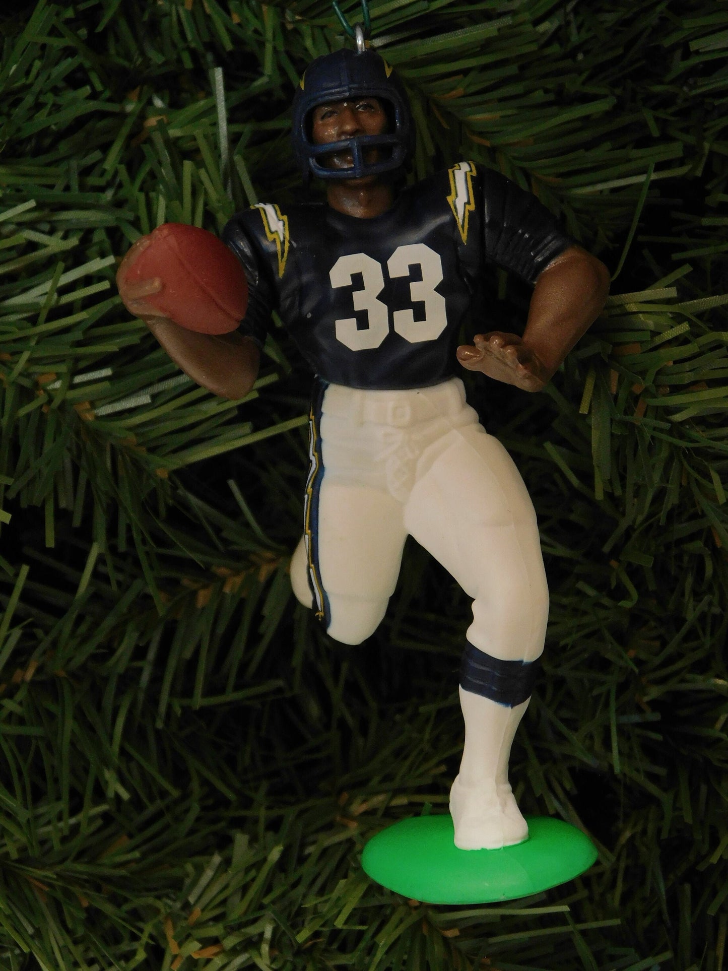 LOS ANGELES CHARGERS Christmas tree ornaments Junior Seau/Stan Humphries/Ronnie Harmon xmas nfl football figure unique gift idea San Diego