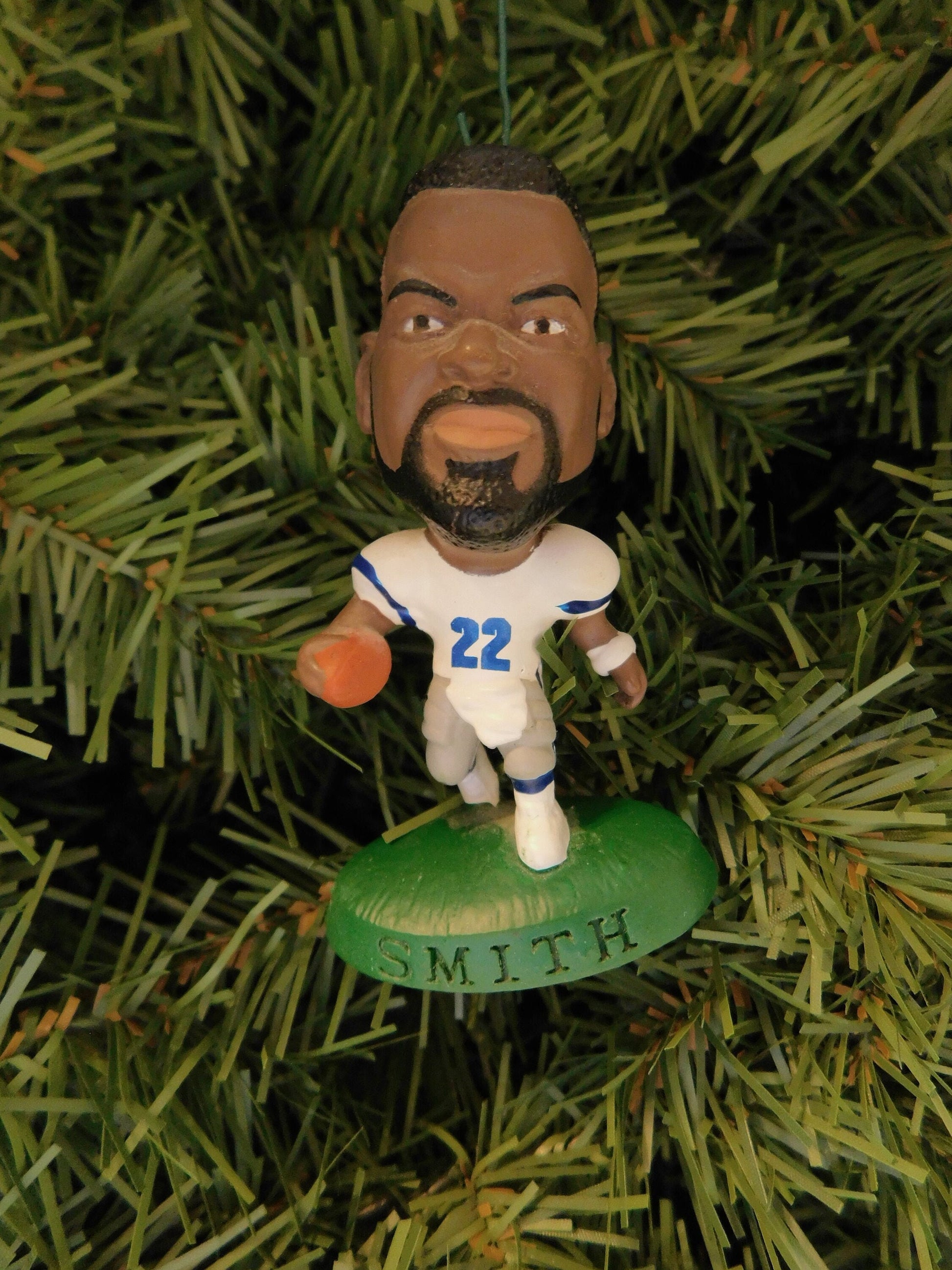 Emmitt Smith DALLAS COWBOYS Christmas tree ornament xmas NFL football figure unique gift idea