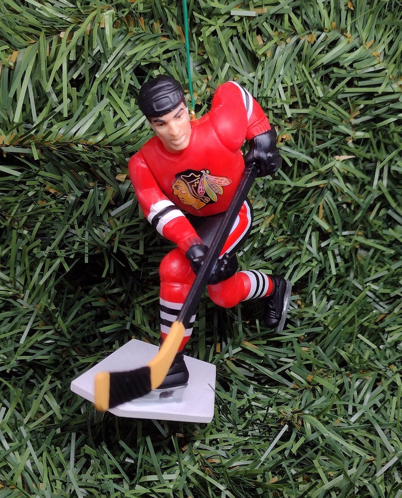 CHICAGO BLACKHAWKS Ornament Chris Chelios Jeremy Roenick Christmas Tree Decoration NHL Hockey Unique Gift Idea