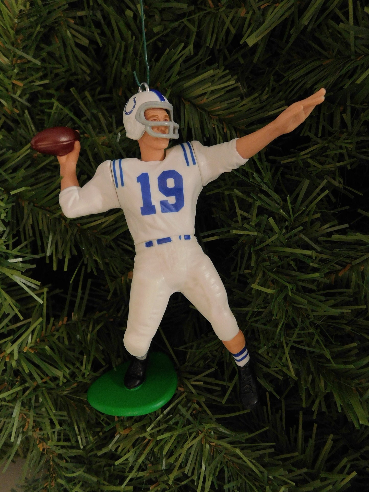 INDIANAPOLIS COLTS Ornament Johnny Unitas Christmas Gift Idea NFL Football Unique Xmas Tree Decoration Baltimore