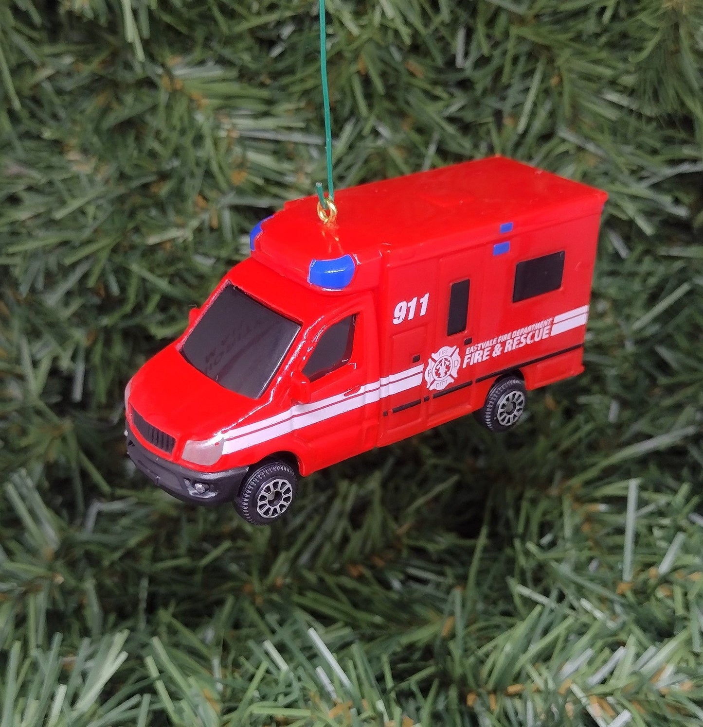 Ambulance Ornament Christmas tree decoration fun automotive gift for car enthusiast or man cave tree First Responder EMT