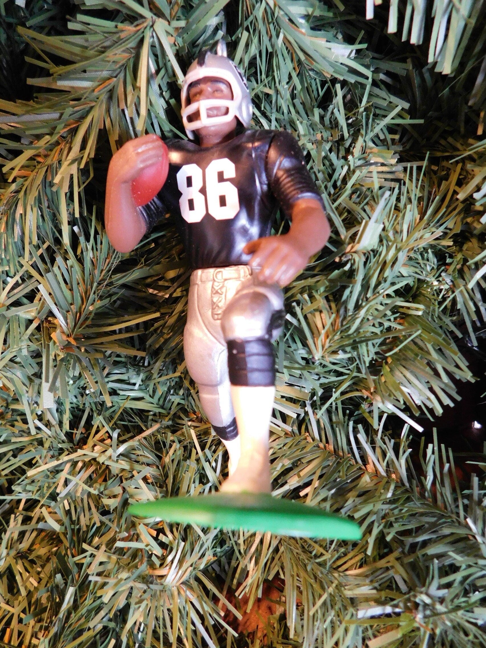 OAKLAND RAIDERS Christmas tree ornament Napoleon Kaufman/Terry McDaniel/Jeff George/Rocket Ismail nfl football figure Las Vegas