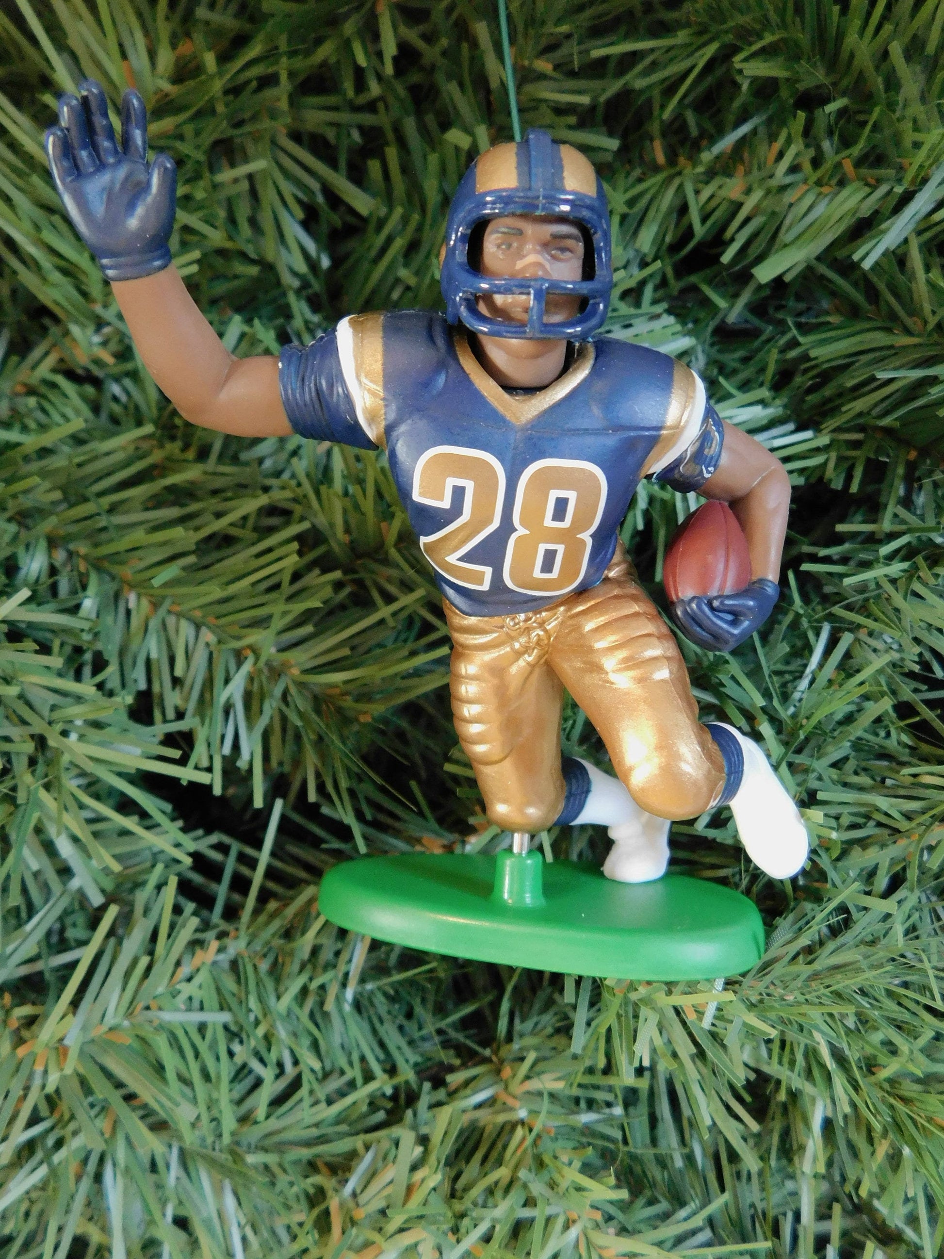 Marshall Faulk ST Louis Rams Ornament Christmas Gift Idea Unique Xmas Tree Decoration NFL Football Los Angeles