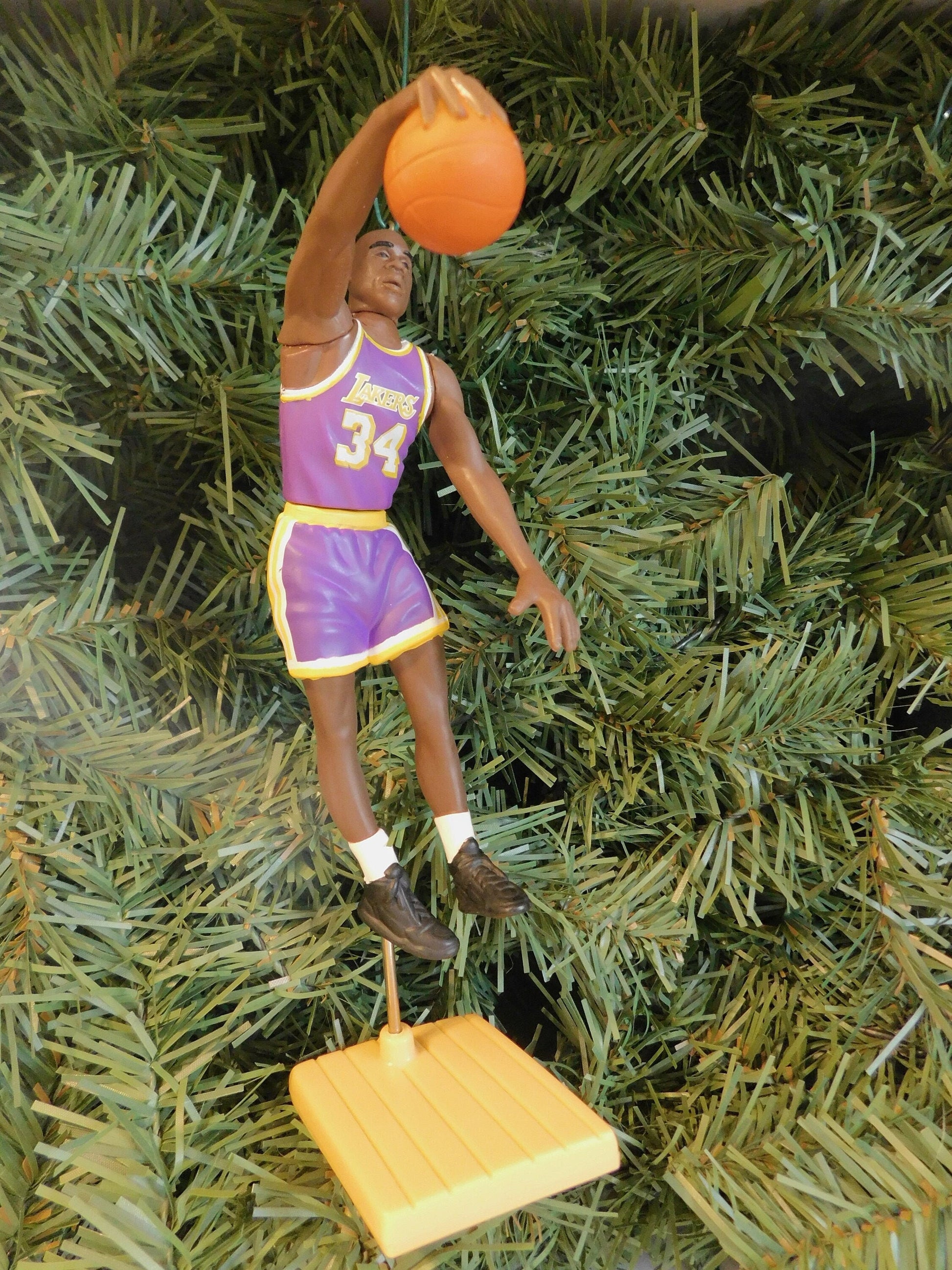 Shaquille O&#39;Neal LOS ANGELES LAKERS Christmas ornament xmas tree nba basketball figure unique gift idea Shaq ornaments nba finals mvp