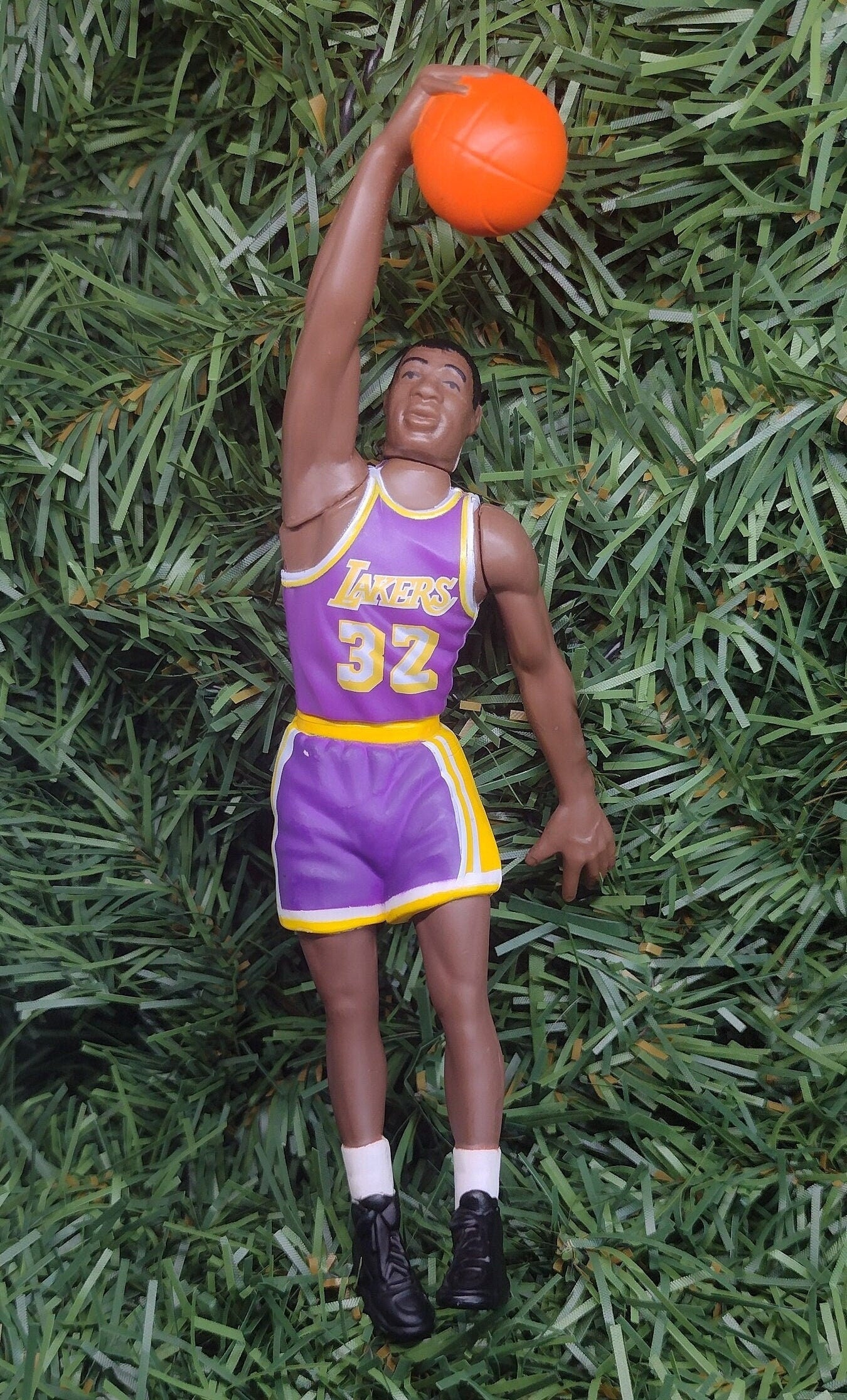 Earvin Magic Johnson LOS ANGELES LAKERS Christmas tree ornament xmas nba basketball figure unique gift idea Laker ornaments