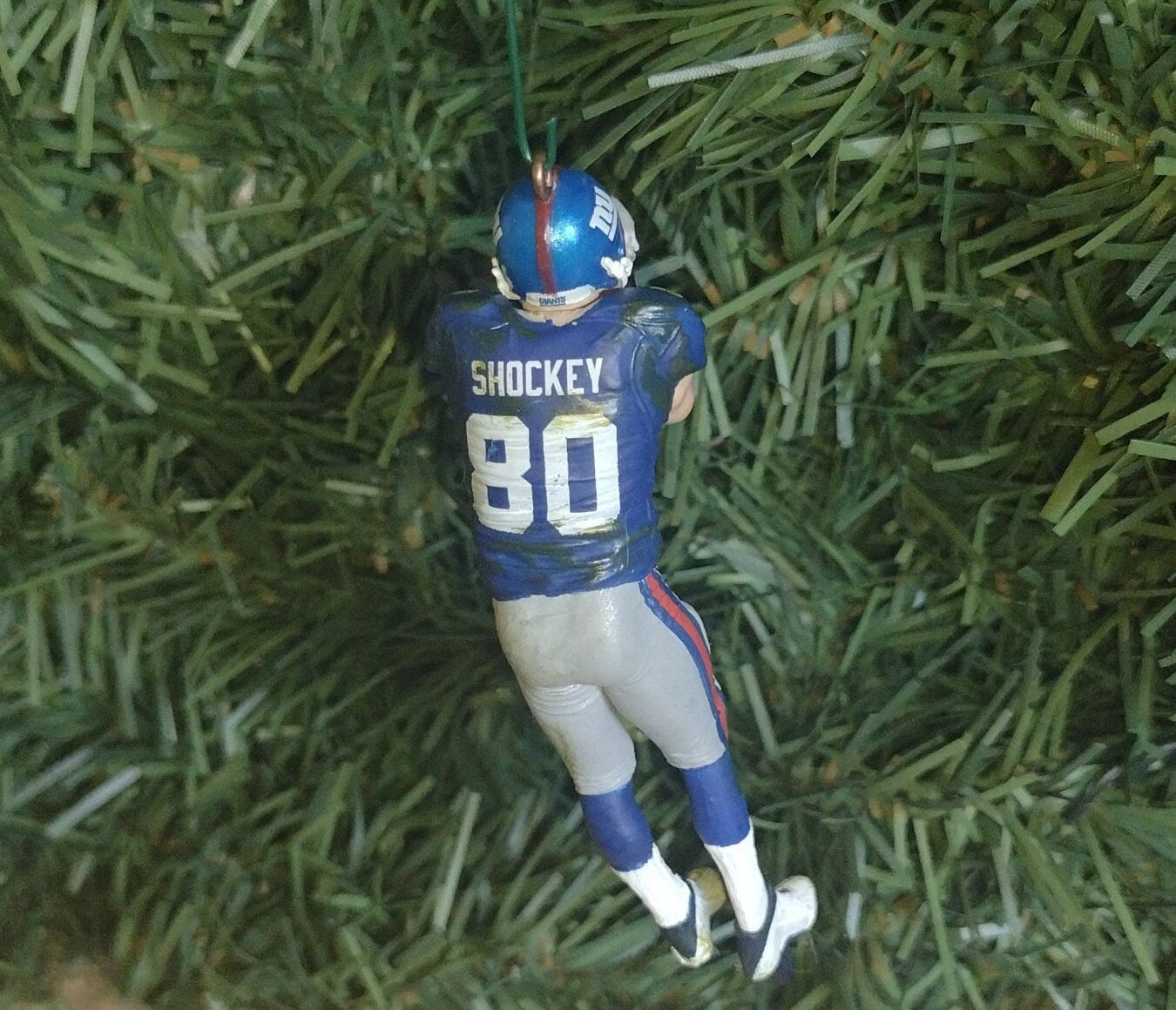 New York Giants Ornament Jeremy Shockey Christmas gift idea nfl football figure xmas tree decoration ny giant