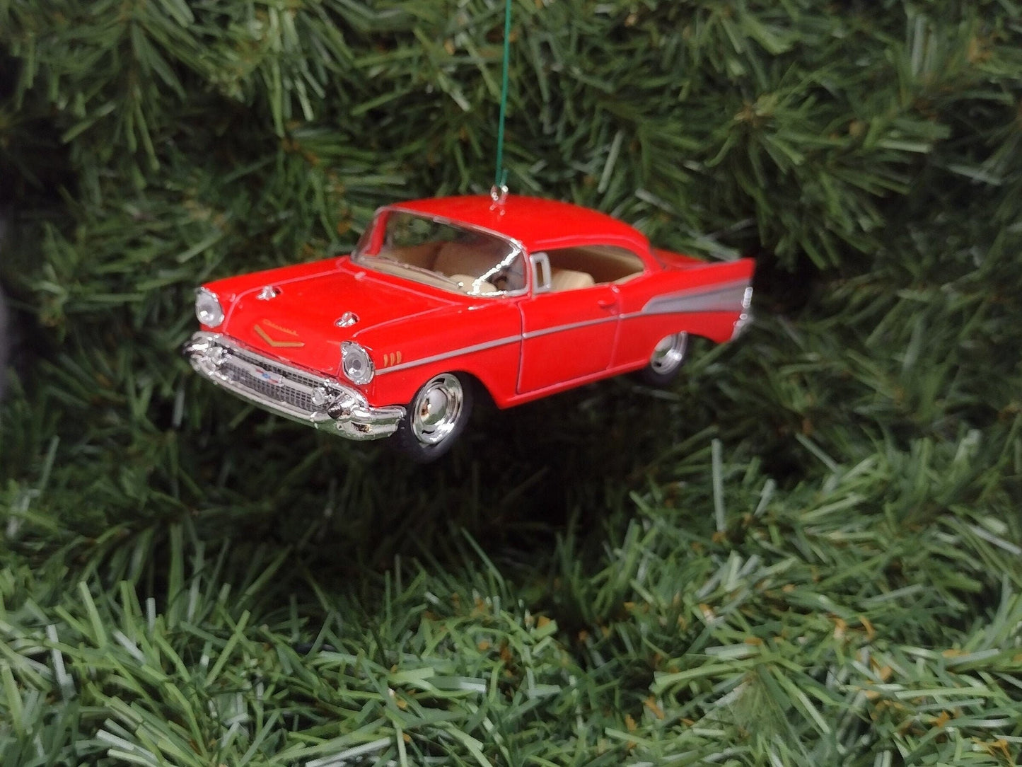 1957 Chevy Bel Air Ornament Christmas Tree Decoration Fun Xmas Gift Idea 5 inches Chevrolet Red