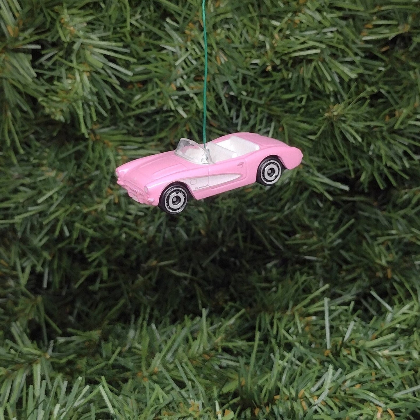 Barbie Corvette Ornament Christmas Gift 2023 Movie Unique Pink Car Xmas Tree Decoration