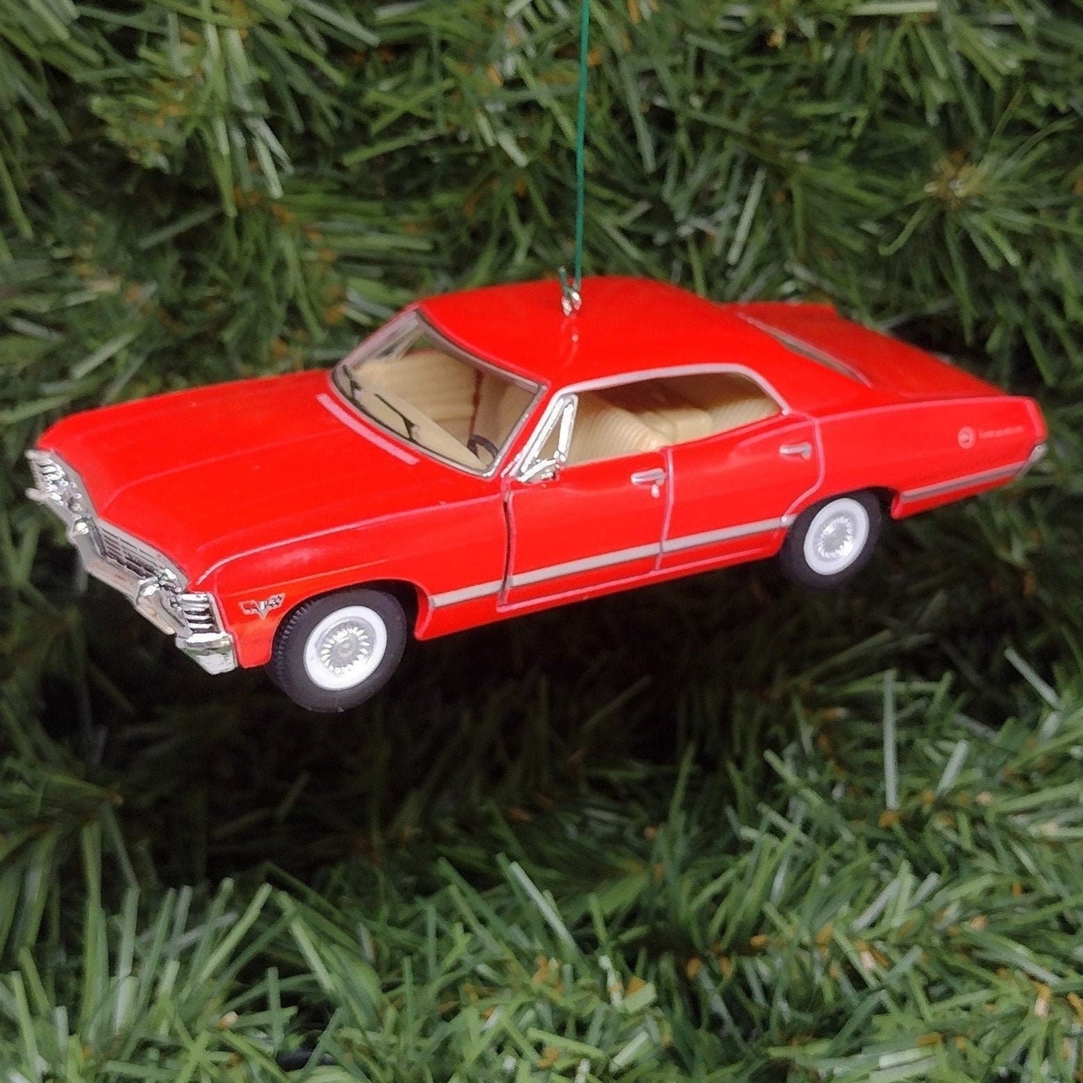 Chevy Impala Ornament Christmas Tree Decoration Fun Automotive Xmas Gift Idea 5 inches long 4 door 1967 Chevrolet