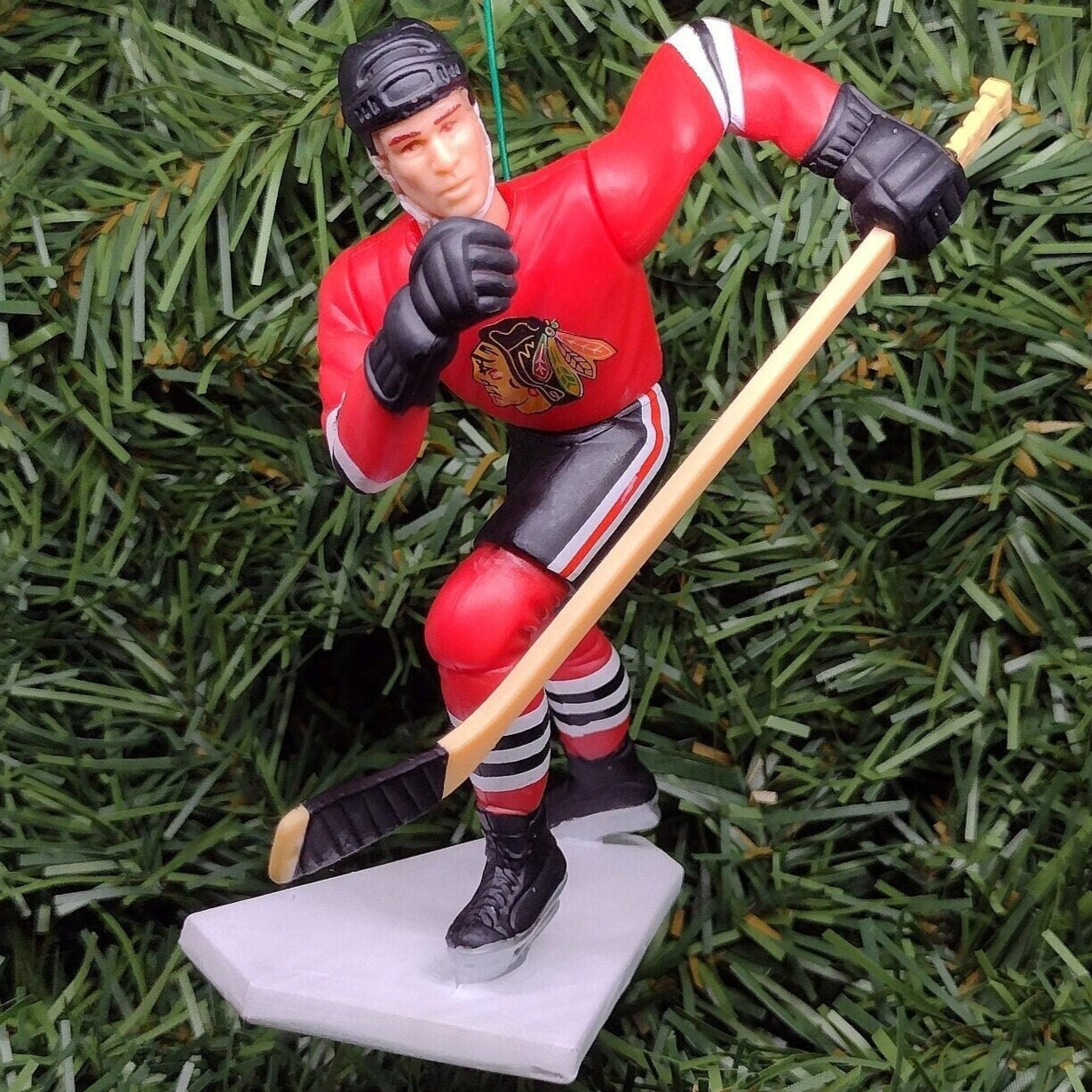 CHICAGO BLACKHAWKS Ornament Chris Chelios Jeremy Roenick Christmas Tree Decoration NHL Hockey Unique Gift Idea