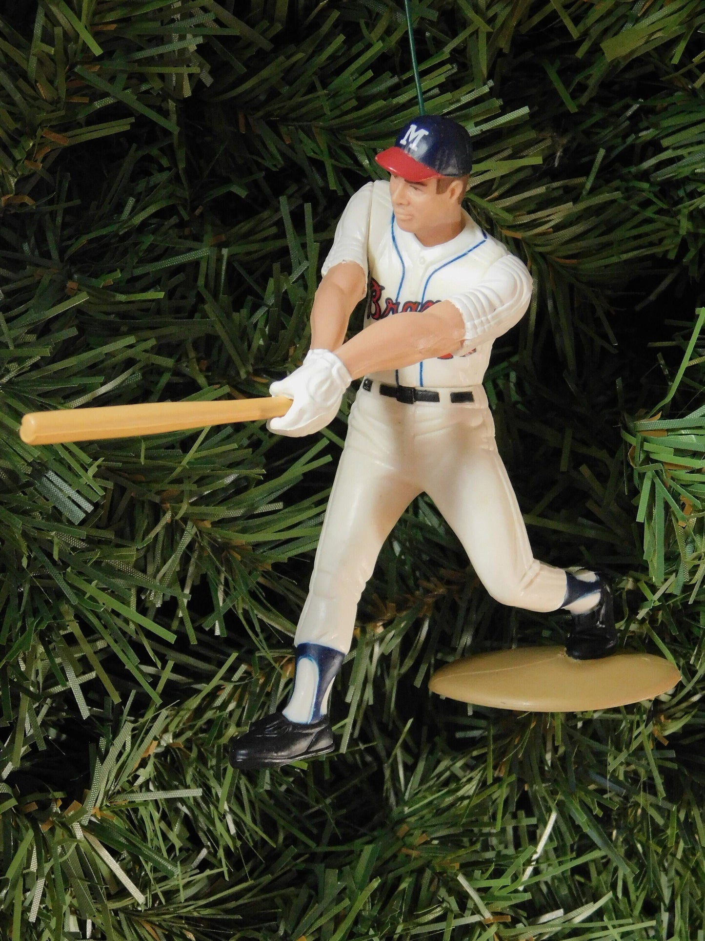 ATLANTA/MILWAUKEE BRAVES ornament Eddie Mathews baseball xmas figure unique gift idea