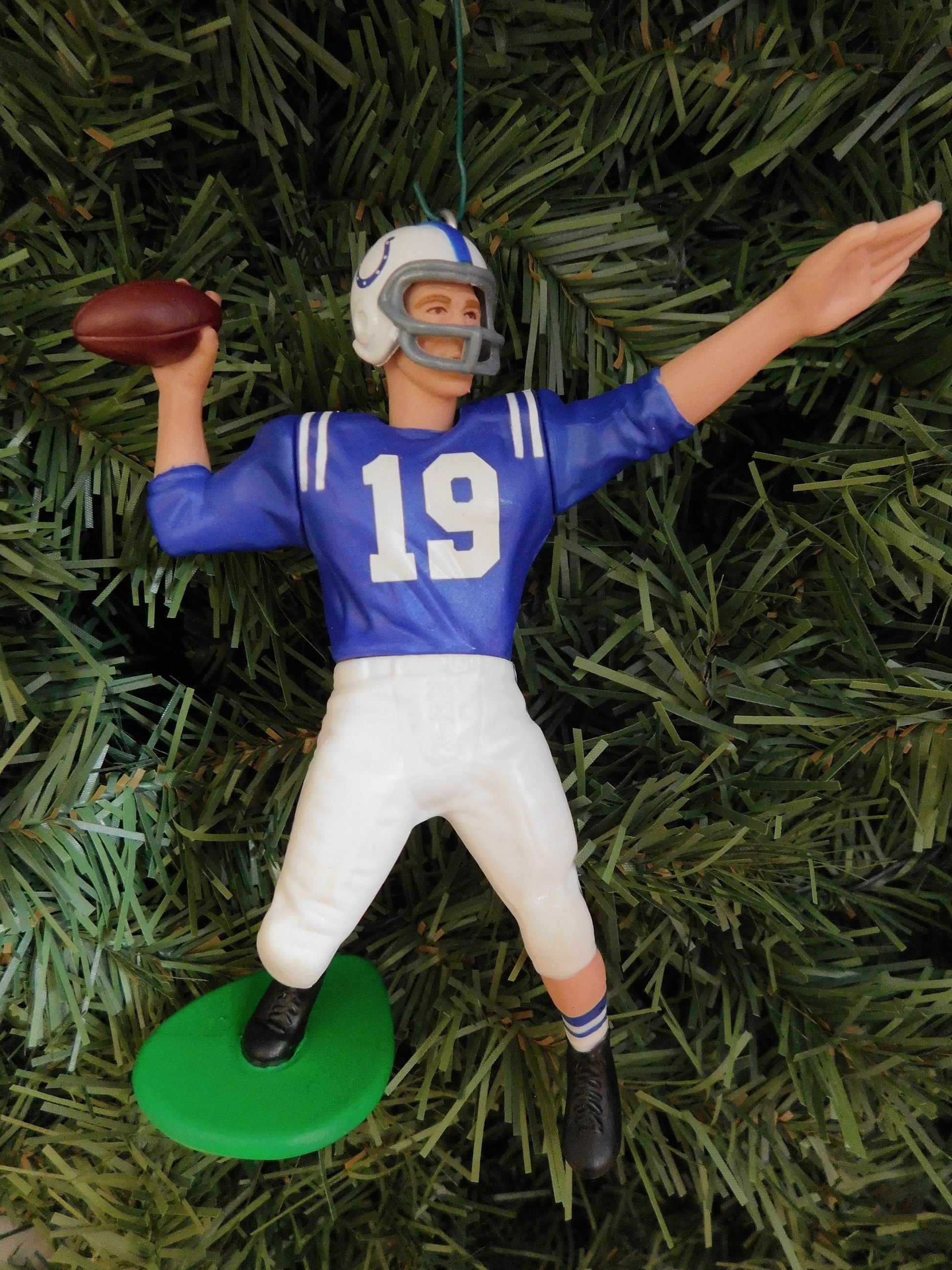 INDIANAPOLIS COLTS Ornament Johnny Unitas Christmas Gift Idea NFL Football Unique Xmas Tree Decoration Baltimore