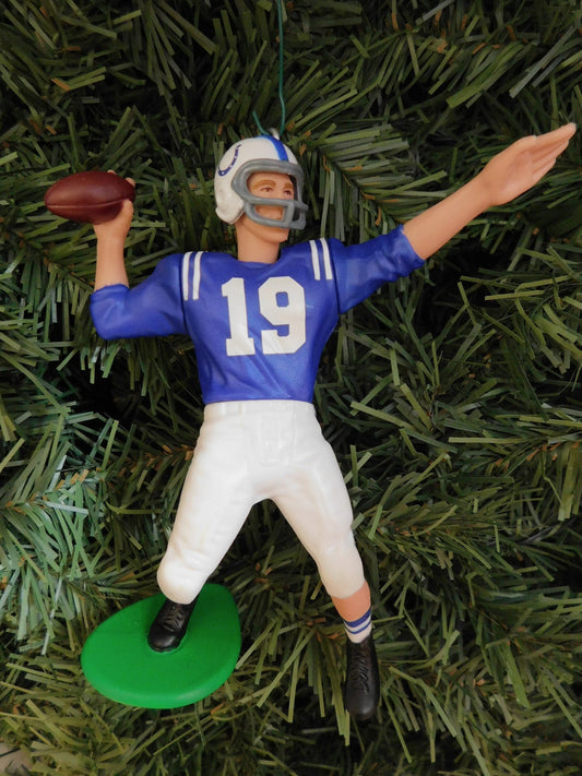 INDIANAPOLIS COLTS Ornament Johnny Unitas Christmas Gift Idea NFL Football Unique Xmas Tree Decoration Baltimore