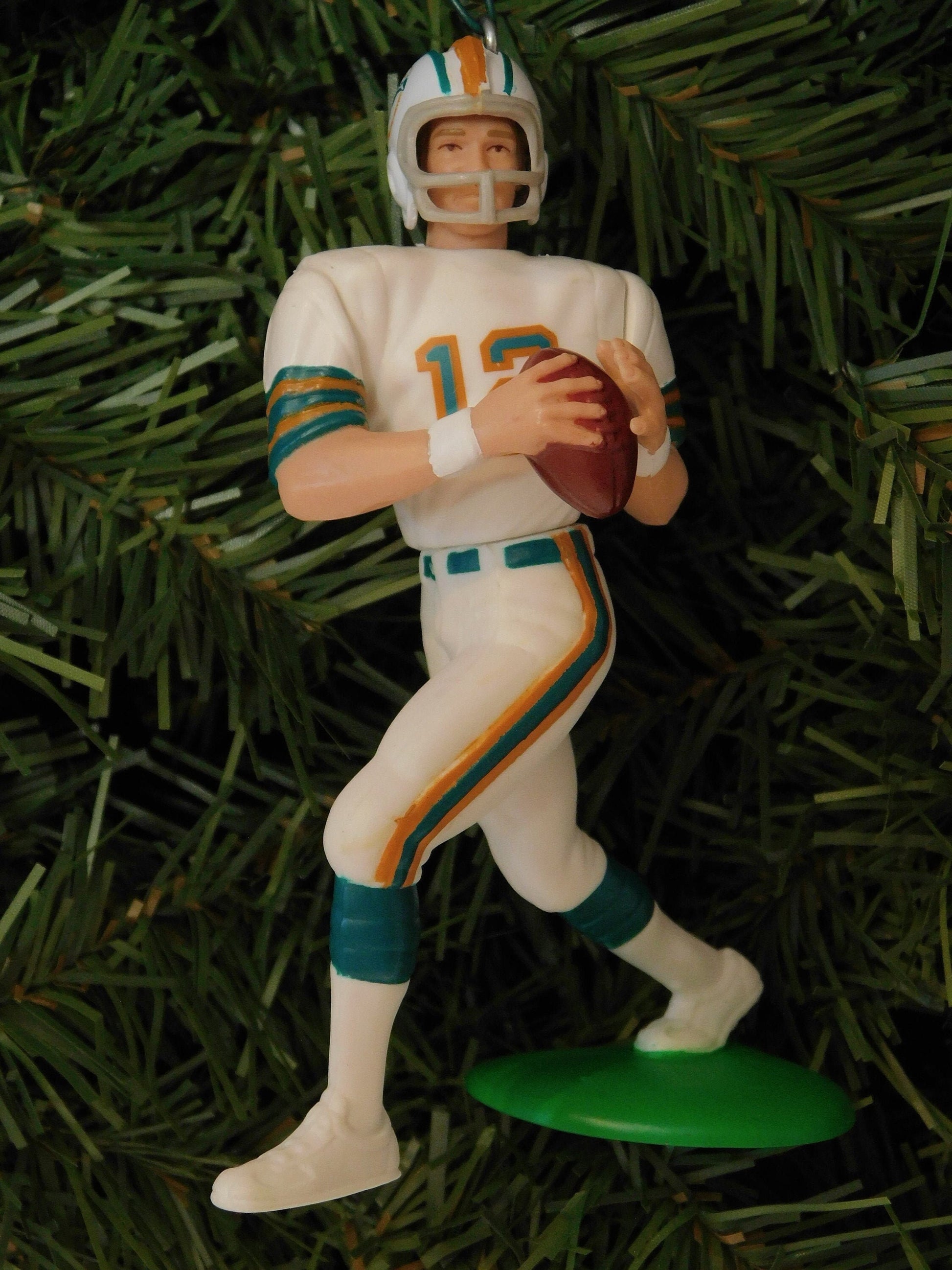 MIAMI DOLPHINS ornaments Christmas tree decoration Bob Griese Irving Fryar Kareem Abdul Jabbar NFL football unique Xmas gift idea