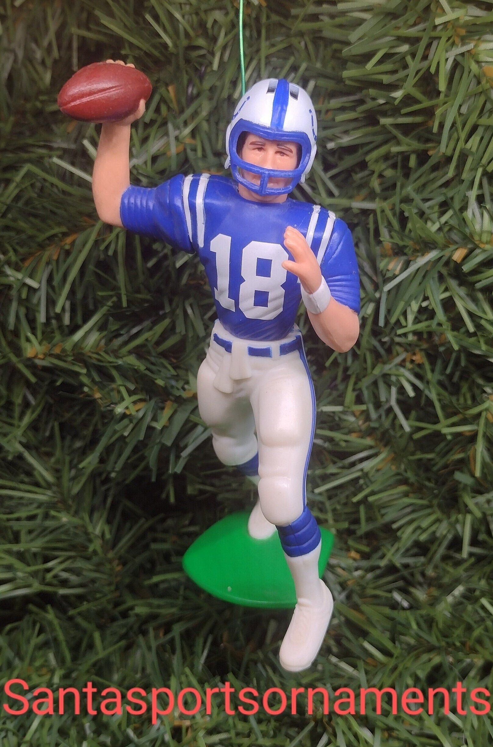 Peyton Manning INDIANAPOLIS COLTS Christmas tree ornament xmas NFL football figure unique gift idea