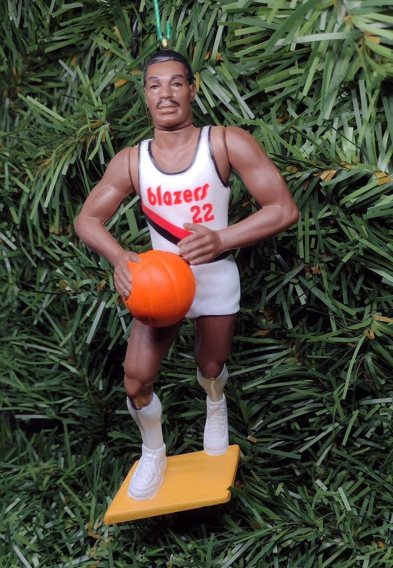 PORTLAND TRAIL BLAZERS Christmas ornament Clyde Drexler/Cliff Robinson xmas tree nba basketball figure unique gift idea