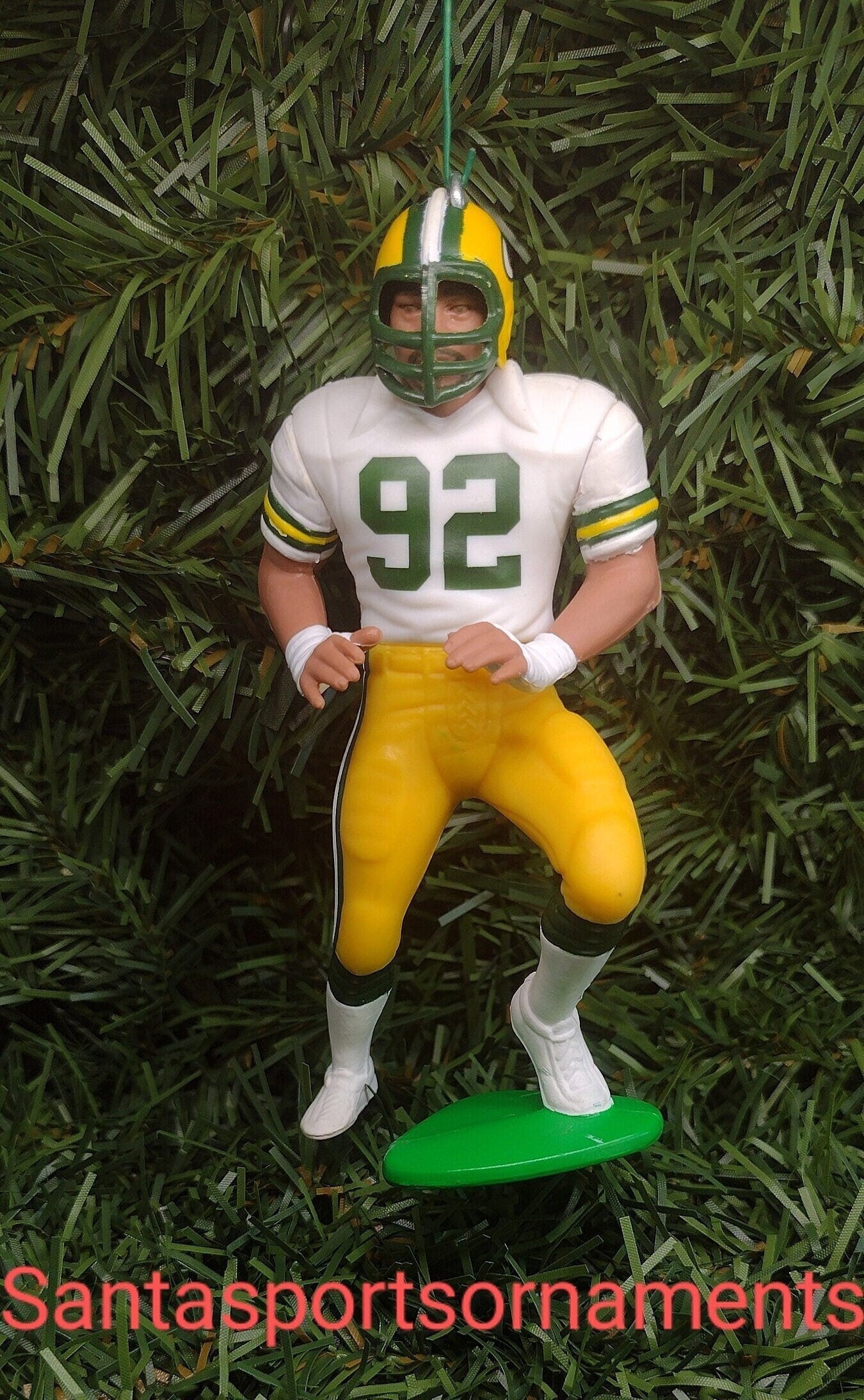 Reggie White Green Bay Packers Ornament Christmas Gift Idea Unique Xmas Tree Decoration NFL Football Figure