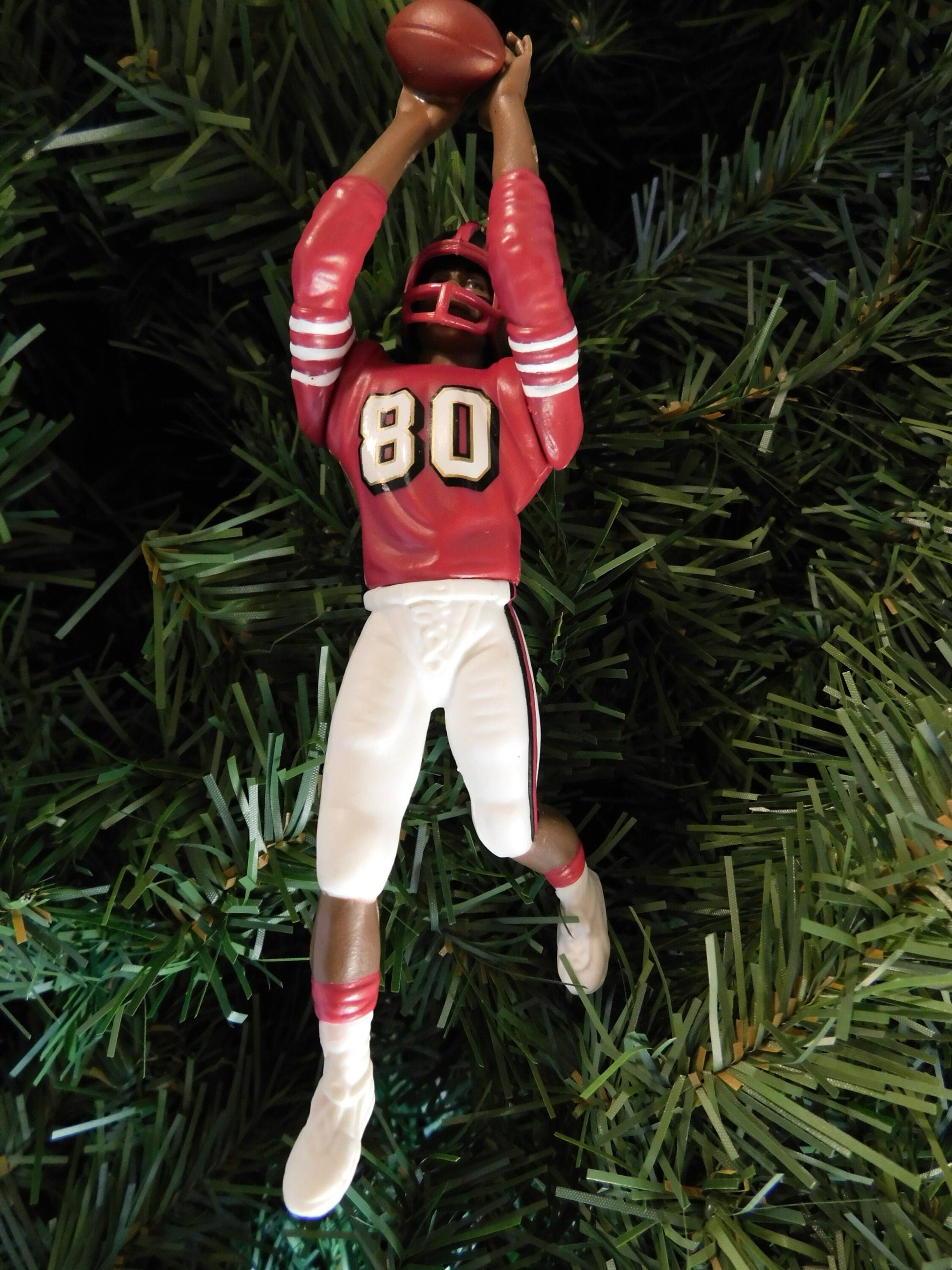 Jerry Rice SAN FRANCISCO 49ERS Christmas tree ornament xmas NFL football figure unique gift idea