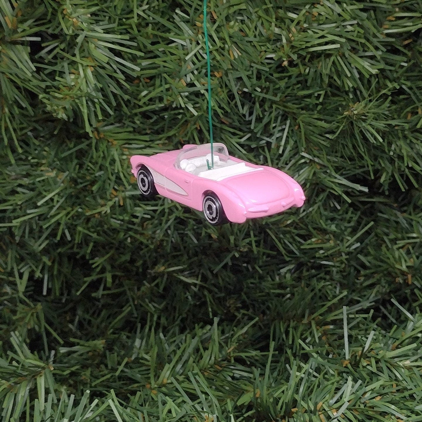 Barbie Corvette Ornament Christmas Gift 2023 Movie Unique Pink Car Xmas Tree Decoration