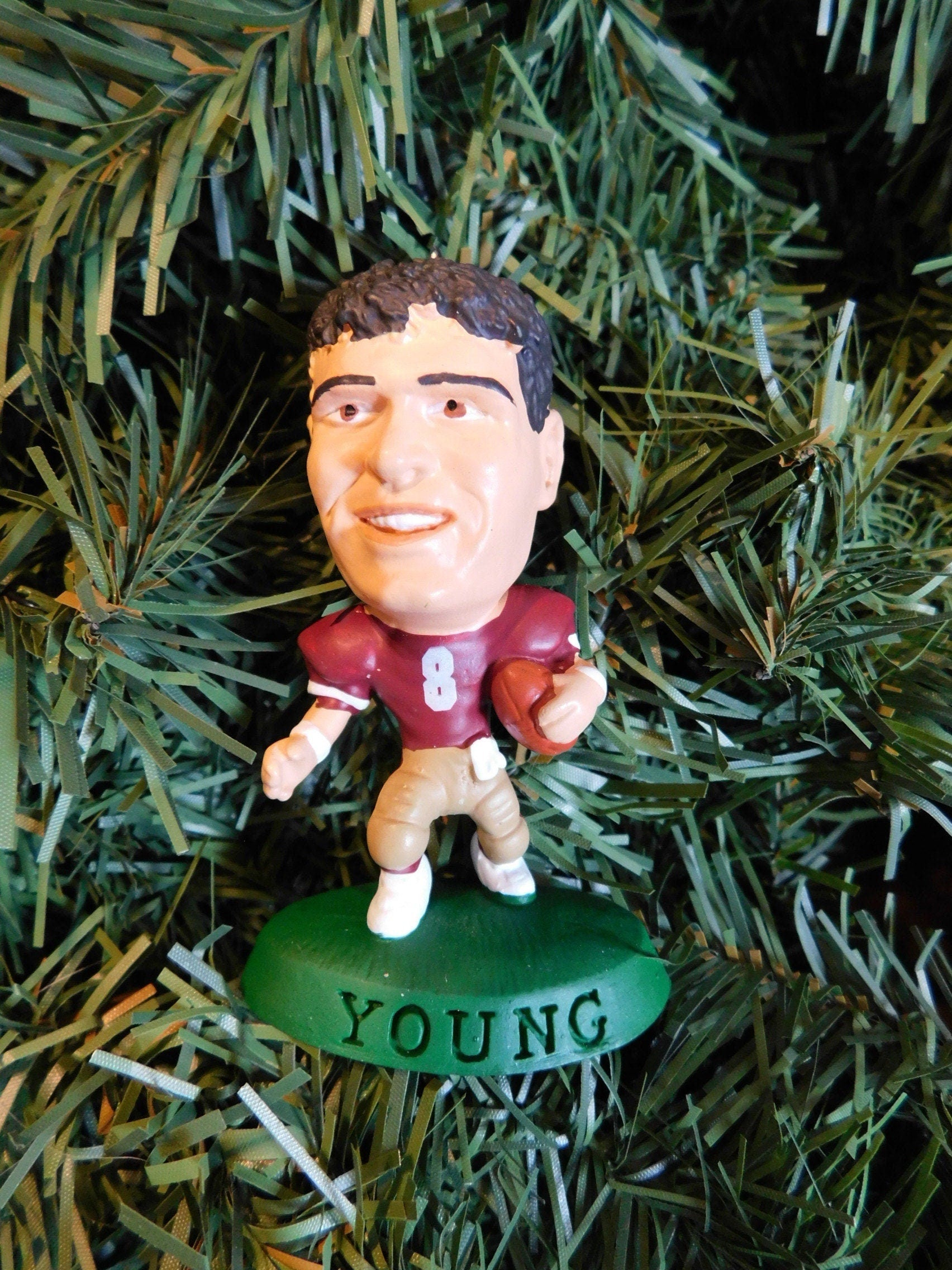 Steve Young SAN FRANCISCO 49ERS Christmas tree ornament xmas NFL football figure unique gift