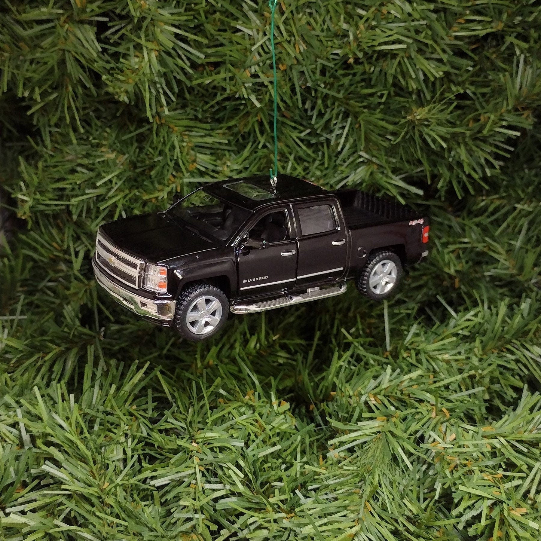 Chevy Silverado Ornament Christmas Tree Decoration Fun Automotive Xmas Gift Idea 5 inches long Chevrolet pickup truck