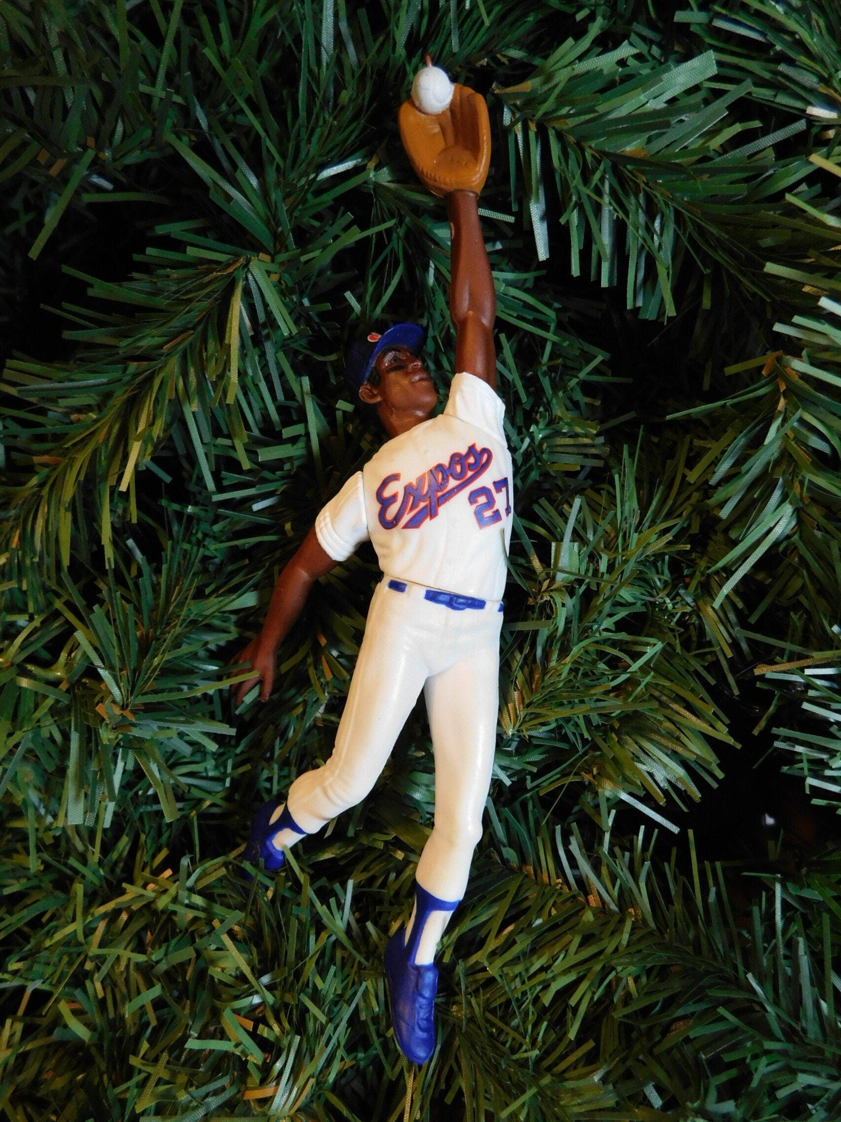 MONTREAL EXPOS Tim &quot;Rock&quot; Raines/Vladimir Guerrero/Cliff Floyd/Grissom Christmas tree ornament MLB baseball xmas figure unique gift idea