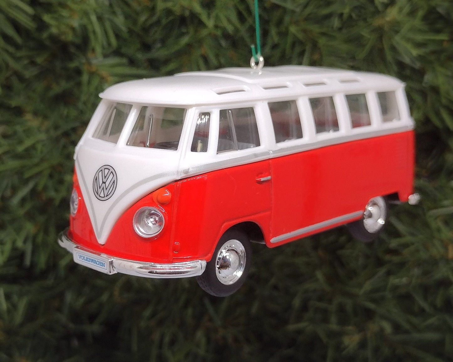 VW Bus Ornament 23 Window Samba Christmas tree decoration fun automotive gift for car enthusiast Volkswagen unique xmas idea