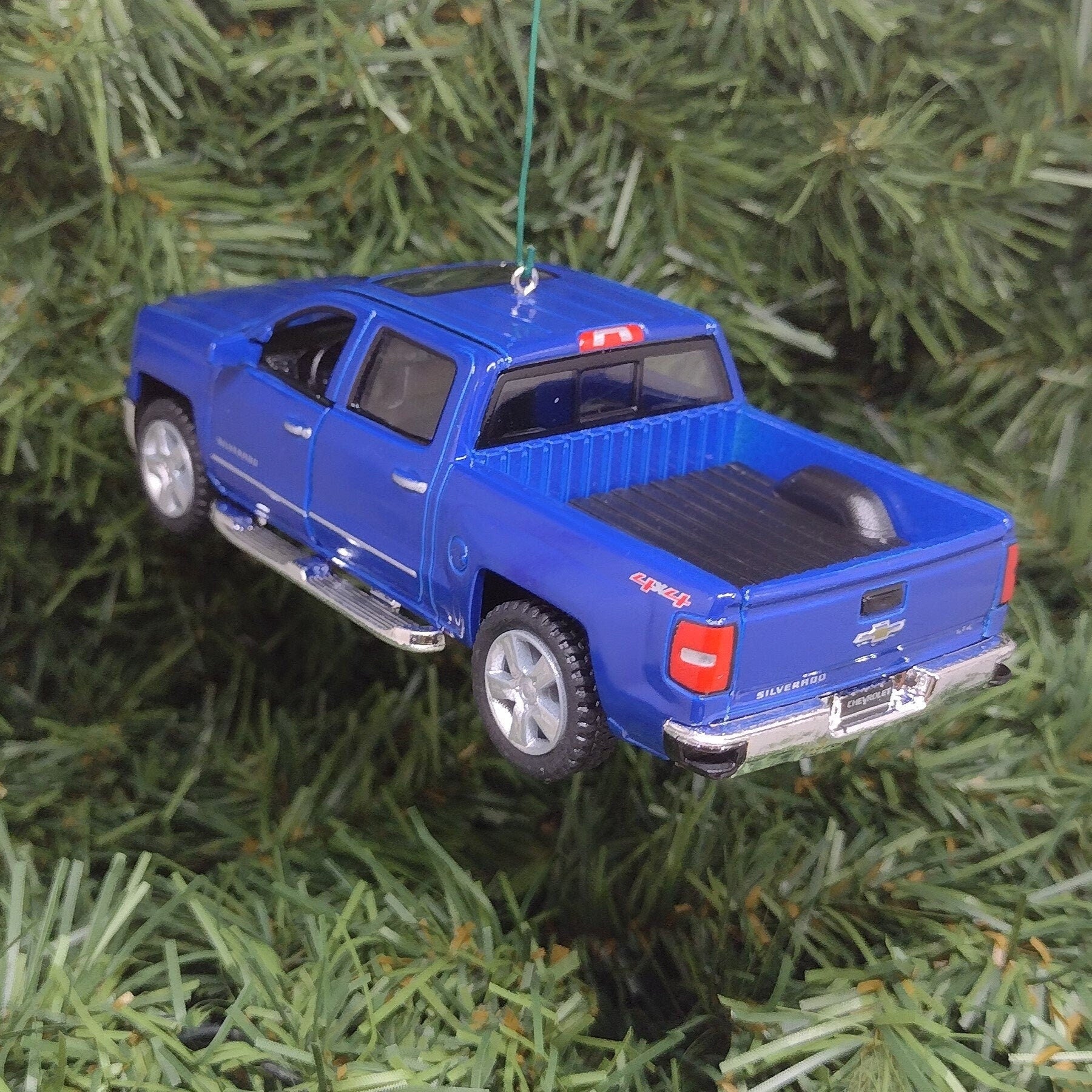 Chevy Silverado Ornament Christmas Tree Decoration Fun Automotive Xmas Gift Idea 5 inches long Chevrolet pickup truck