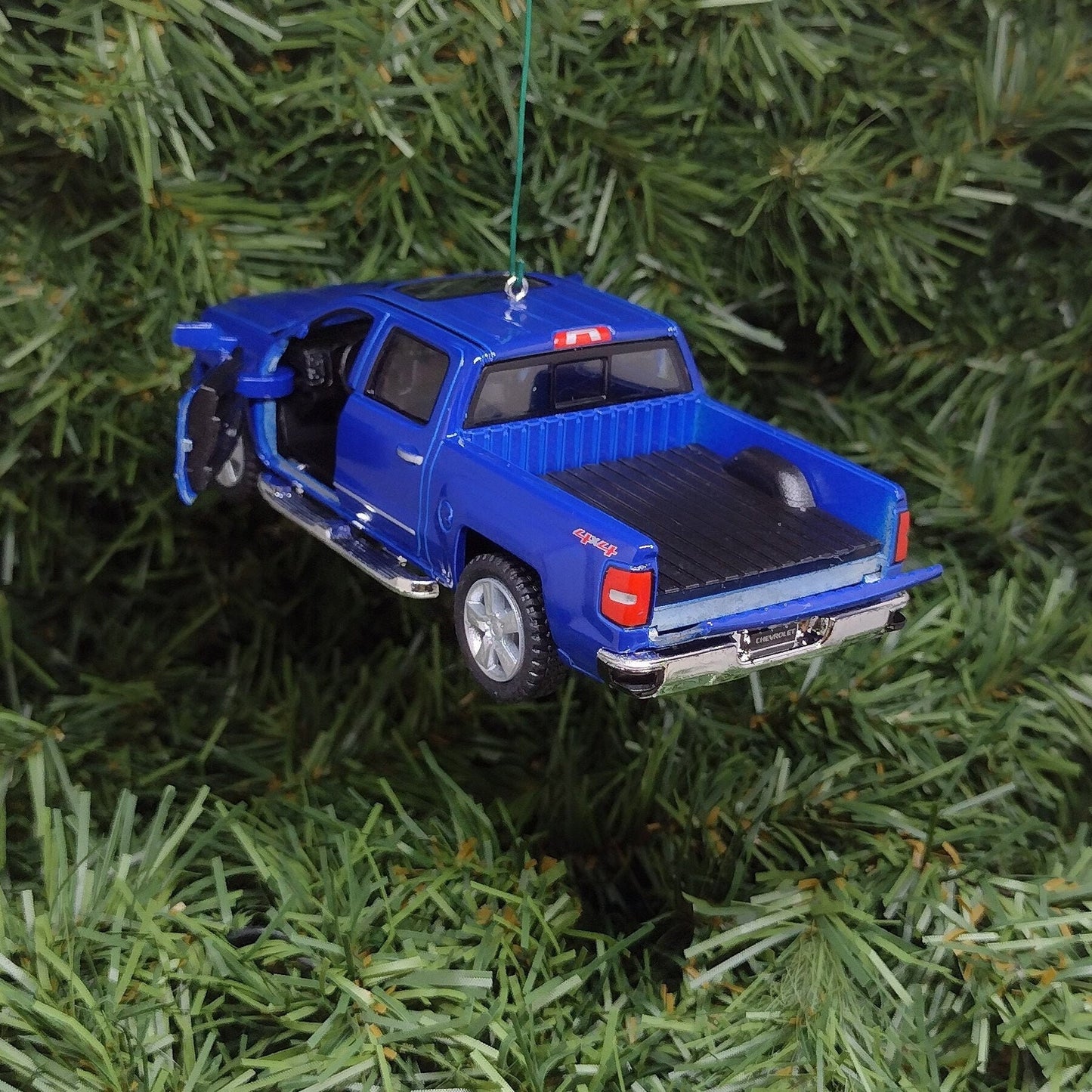 Chevy Silverado Ornament Christmas Tree Decoration Fun Automotive Xmas Gift Idea 5 inches long Chevrolet pickup truck