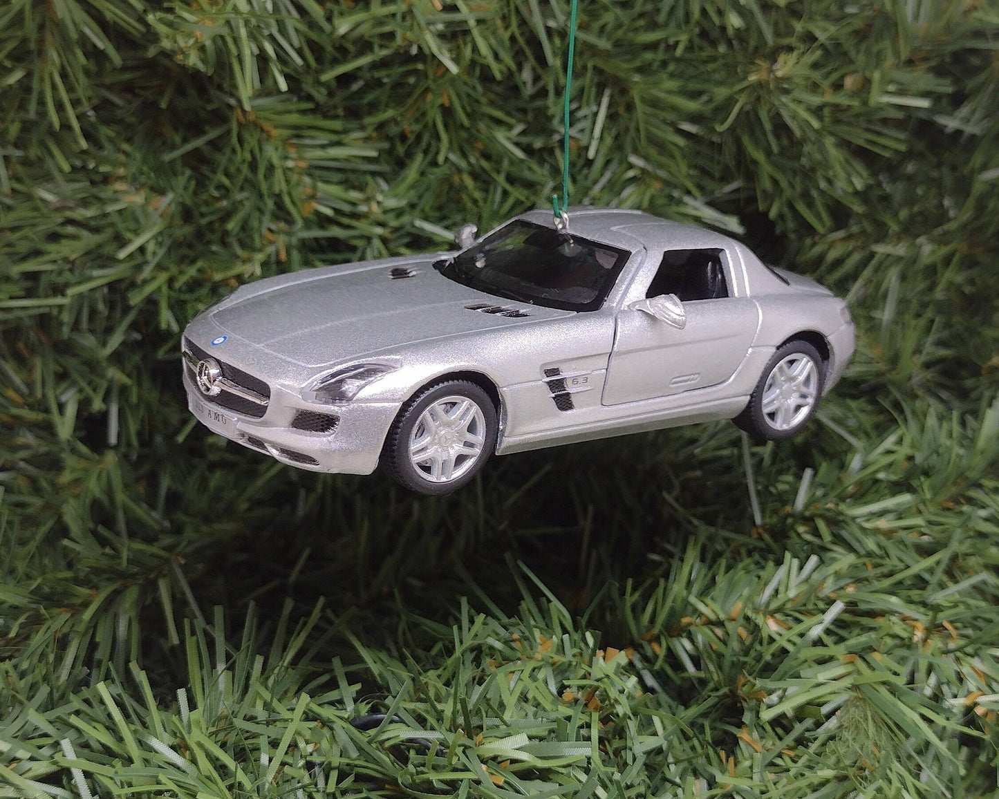 Mercedes SLS AMG Ornament Christmas Tree Decoration Fun Automotive Xmas Gift Idea 5 inches long 2010-2015