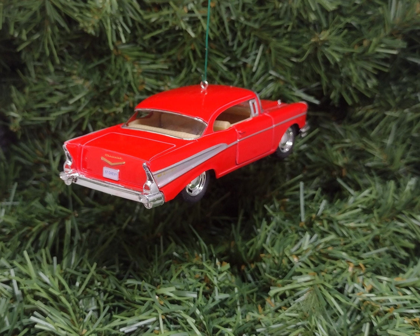 1957 Chevy Bel Air Ornament Christmas Tree Decoration Fun Automotive Xmas Gift Idea 5 inches long Chevrolet