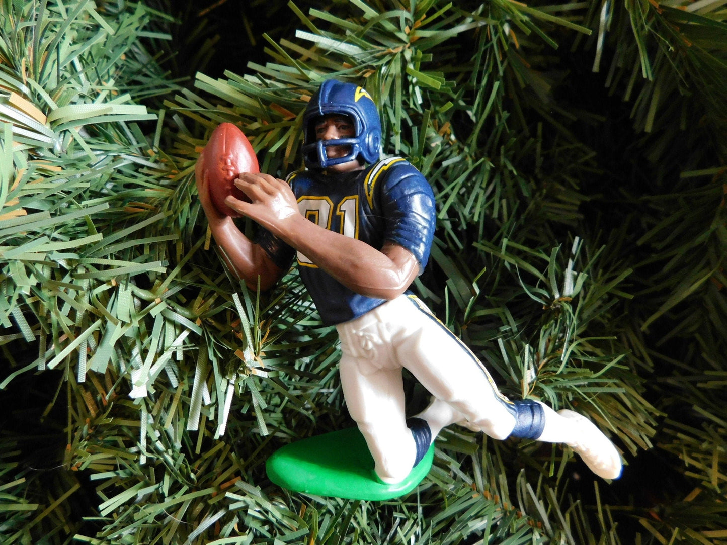 LOS ANGELES CHARGERS Christmas tree ornaments Junior Seau/Stan Humphries/Ronnie Harmon xmas nfl football figure unique gift idea San Diego