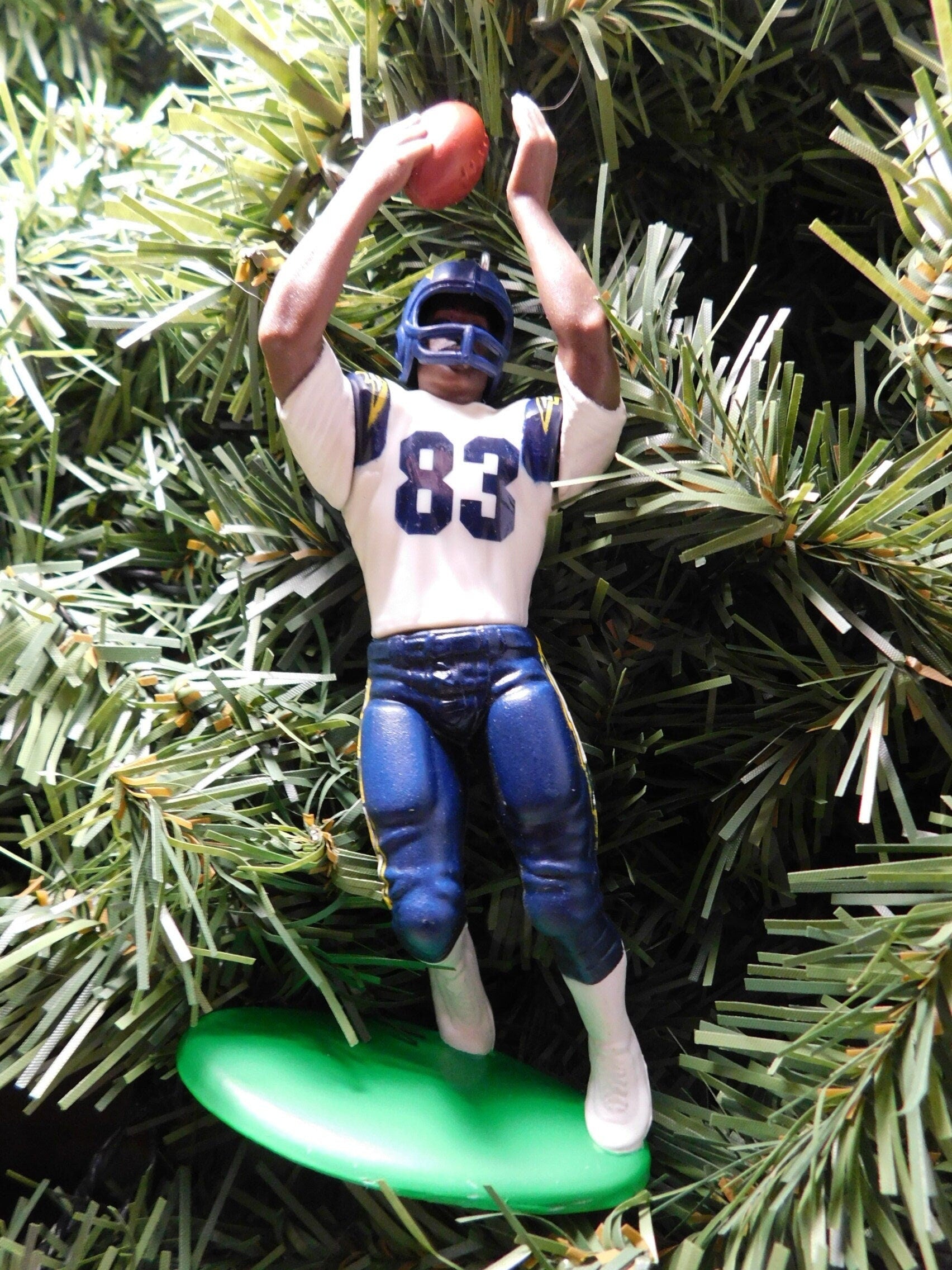 LOS ANGELES CHARGERS Christmas tree ornaments Junior Seau/Stan Humphries/Ronnie Harmon xmas nfl football figure unique gift idea San Diego