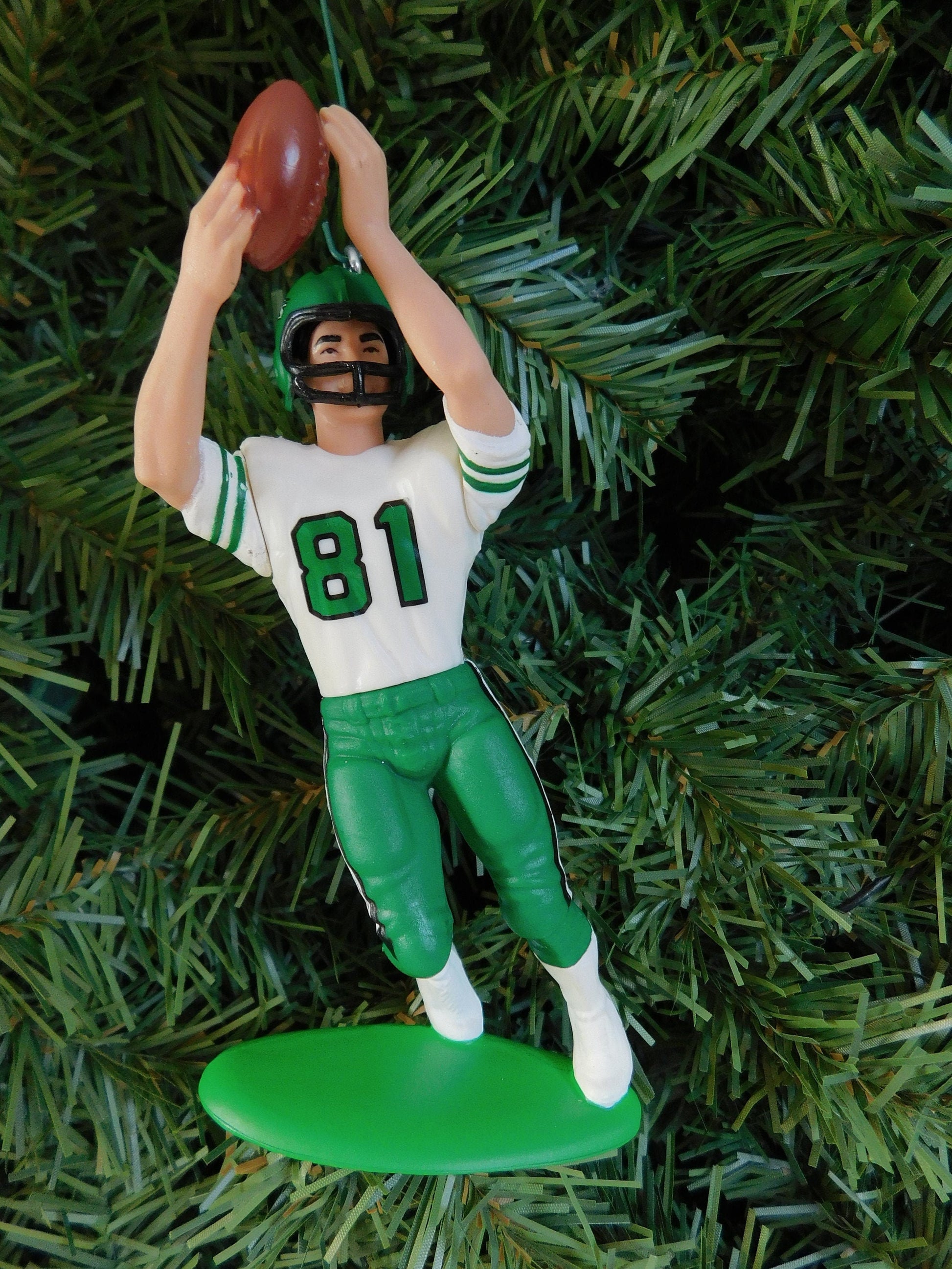 NEW YORK JETS Christmas ornament Wayne Chrebet/Keyshawn Johnson/Boomer Esiason/Vinny Testaverde xmas tree nfl football figure