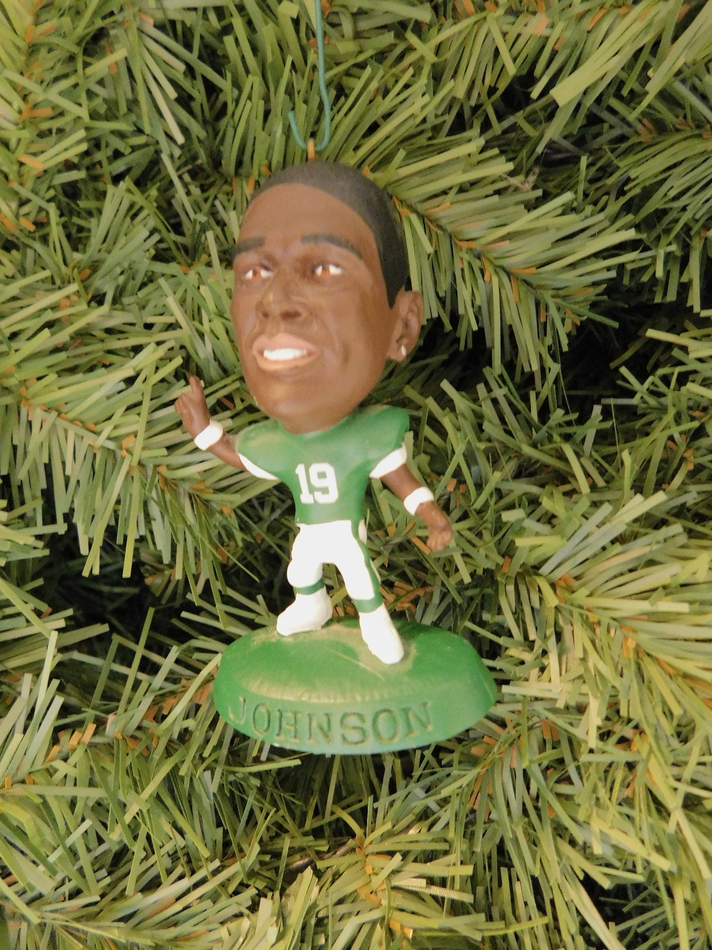 NEW YORK JETS Christmas ornament Wayne Chrebet/Keyshawn Johnson/Boomer Esiason/Vinny Testaverde xmas tree nfl football figure